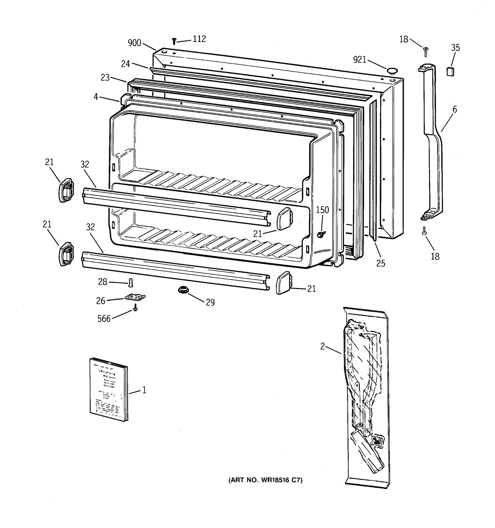 White Door Handle Pack Assembly