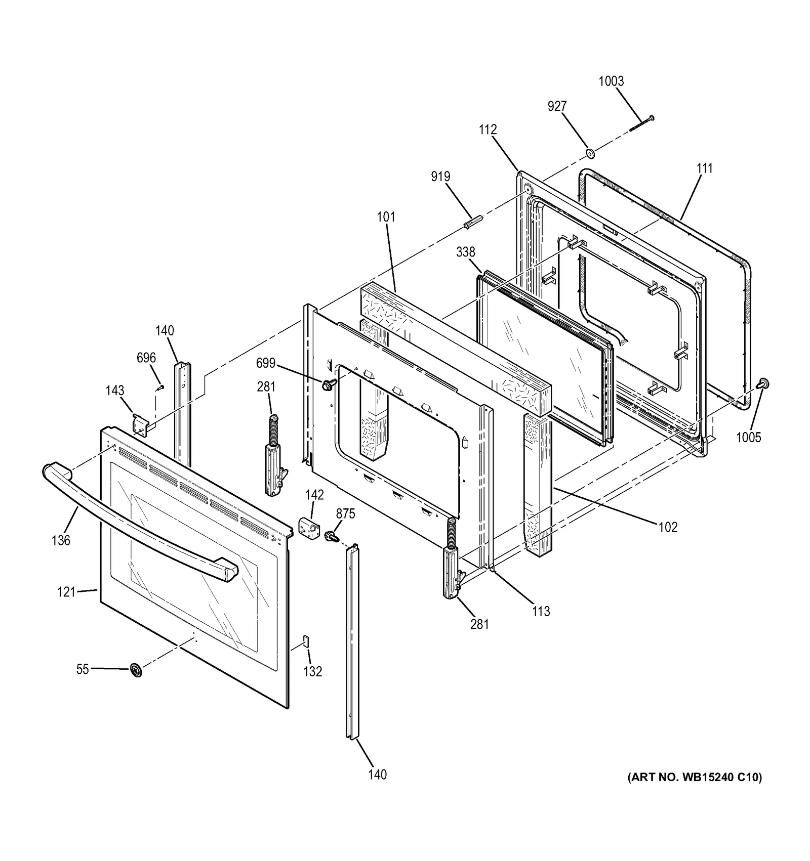Outer Door Panel Assembly (Stainless Steel)