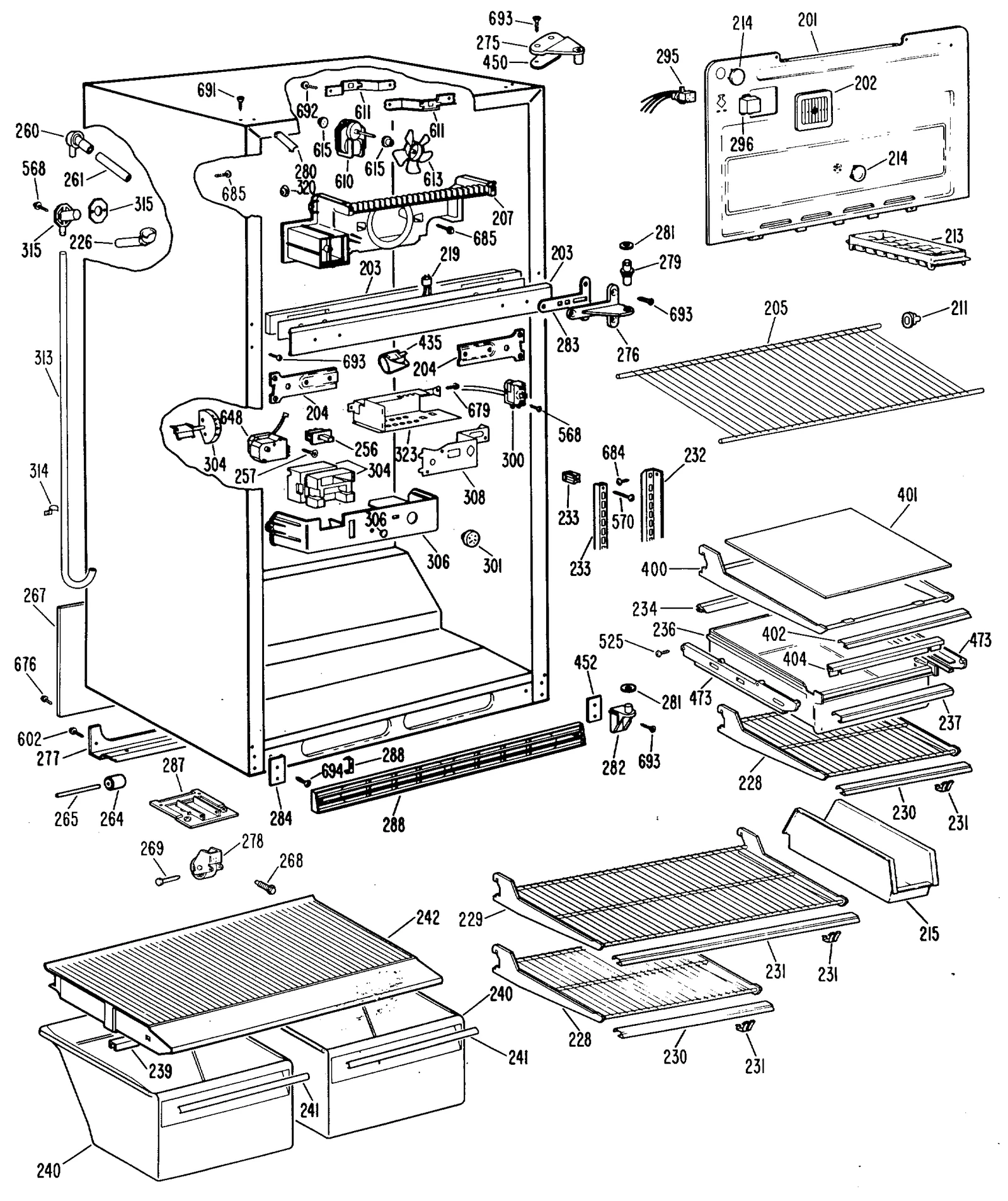 Cantilever Wire Shelf Assembly