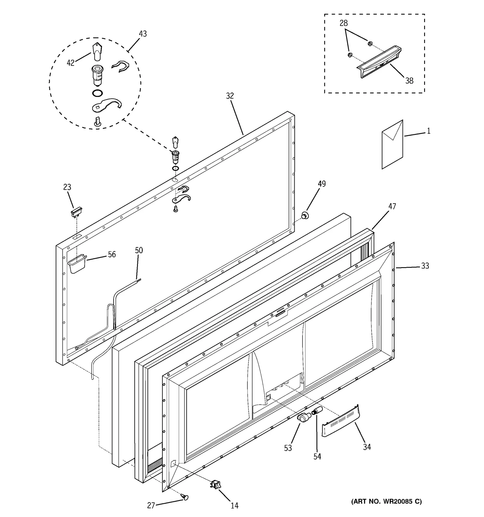 Outer Door Panel White