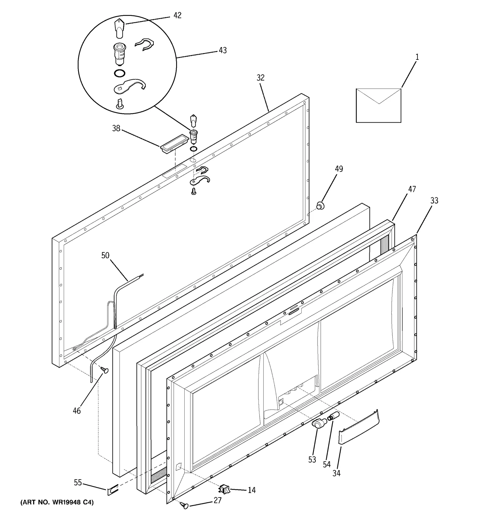 White Outer Door Panel