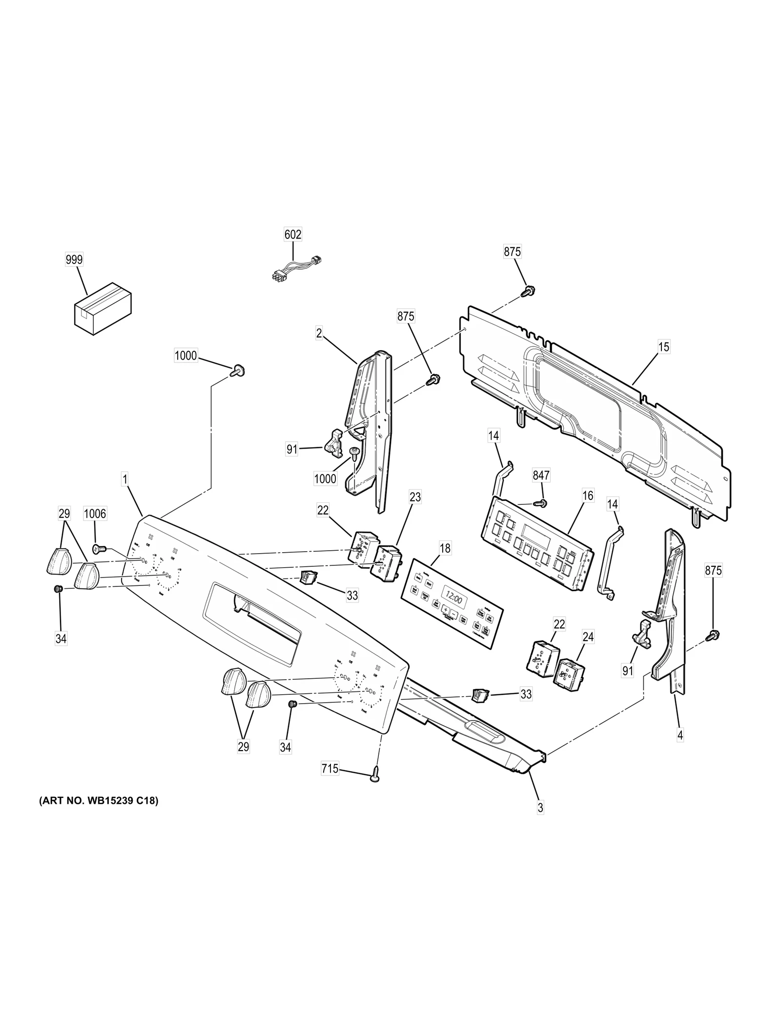 Trim and Bracket Assembly (Black)