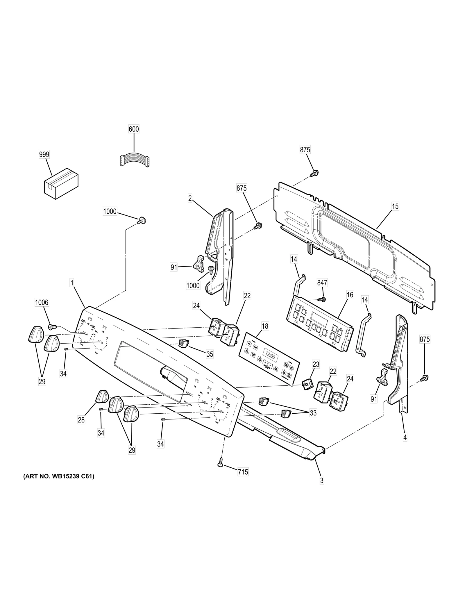 Trim and Bracket Assembly (Black)