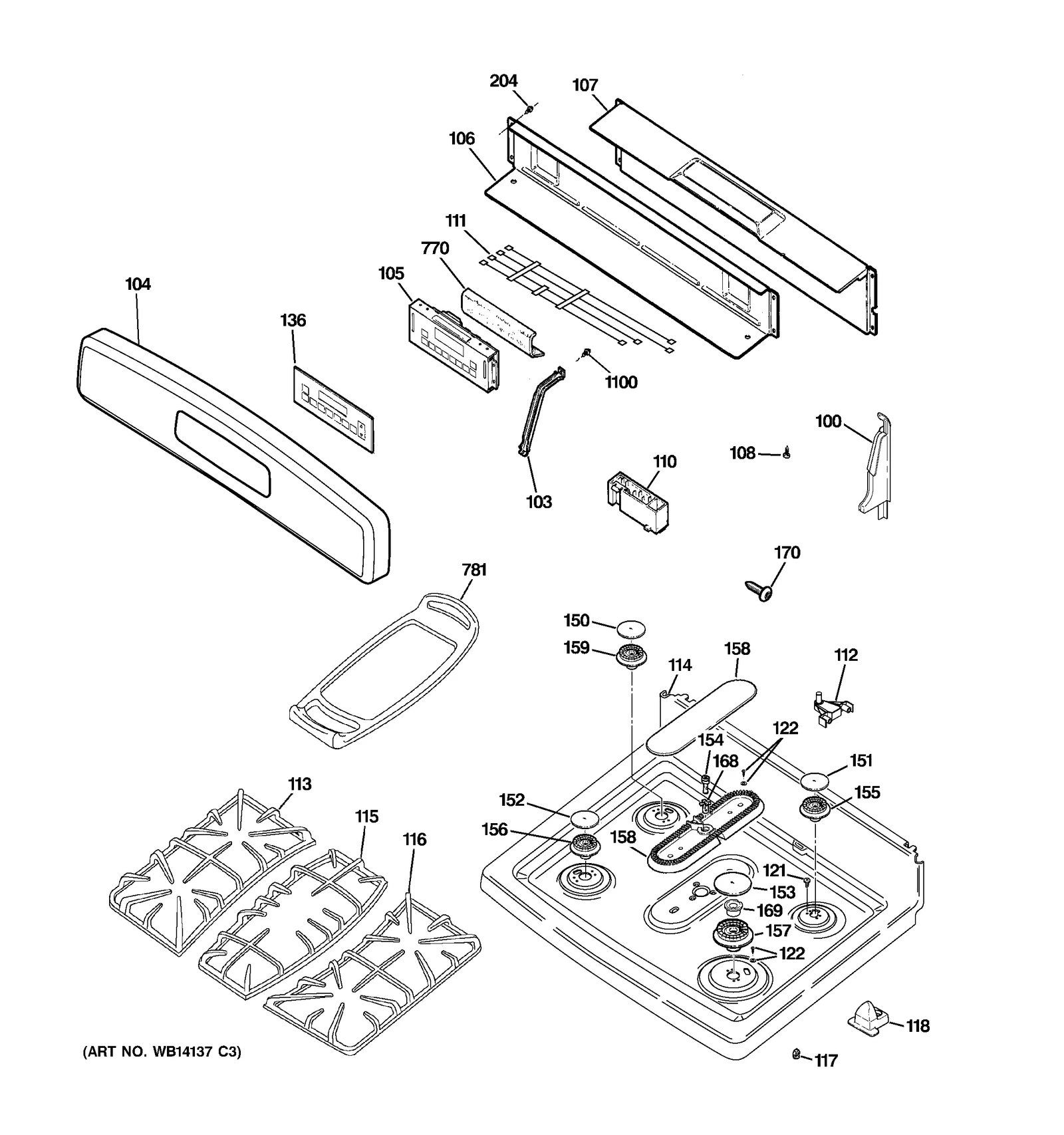 Top and Bracket Assembly