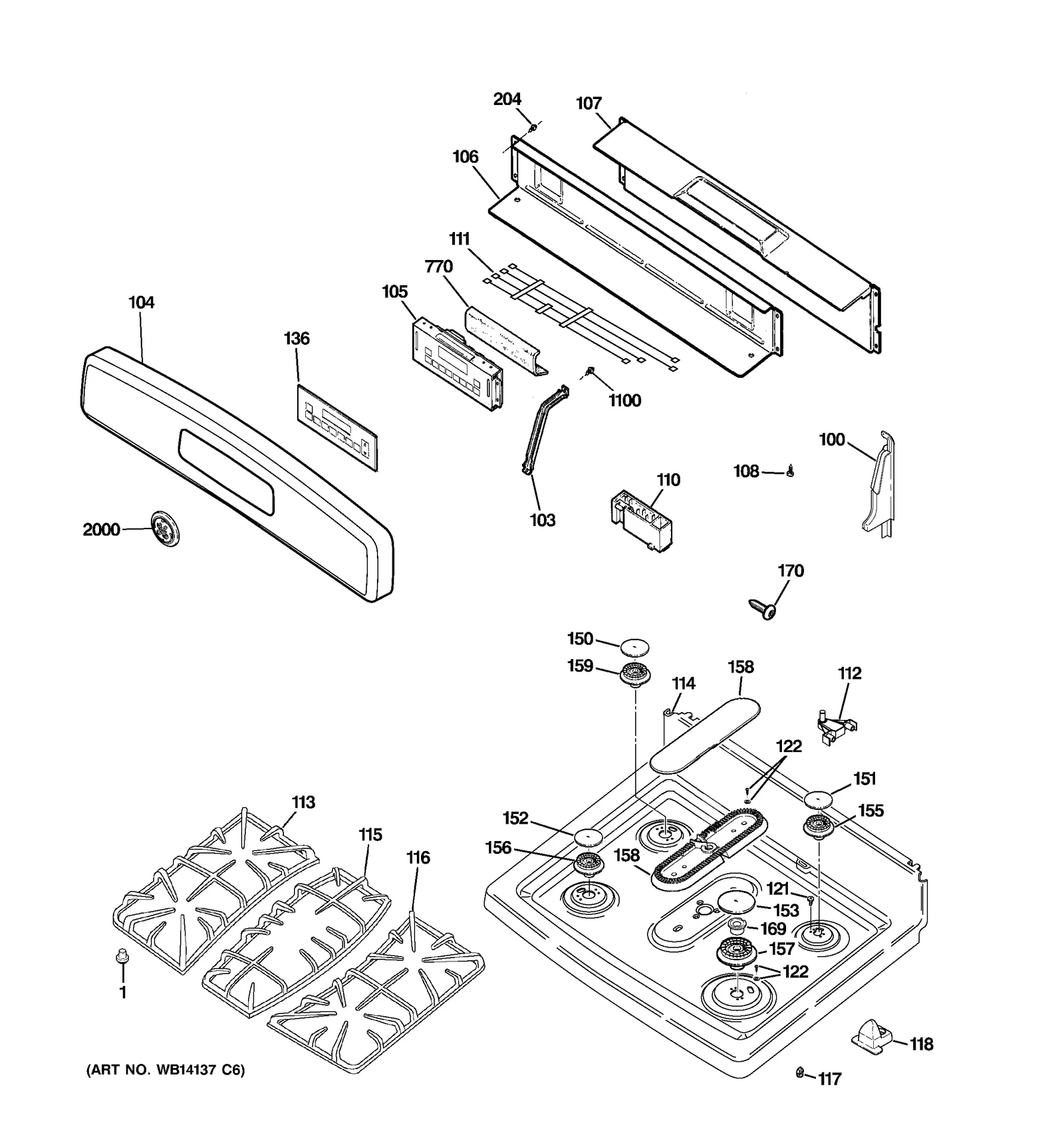 Top and Bracket Assembly
