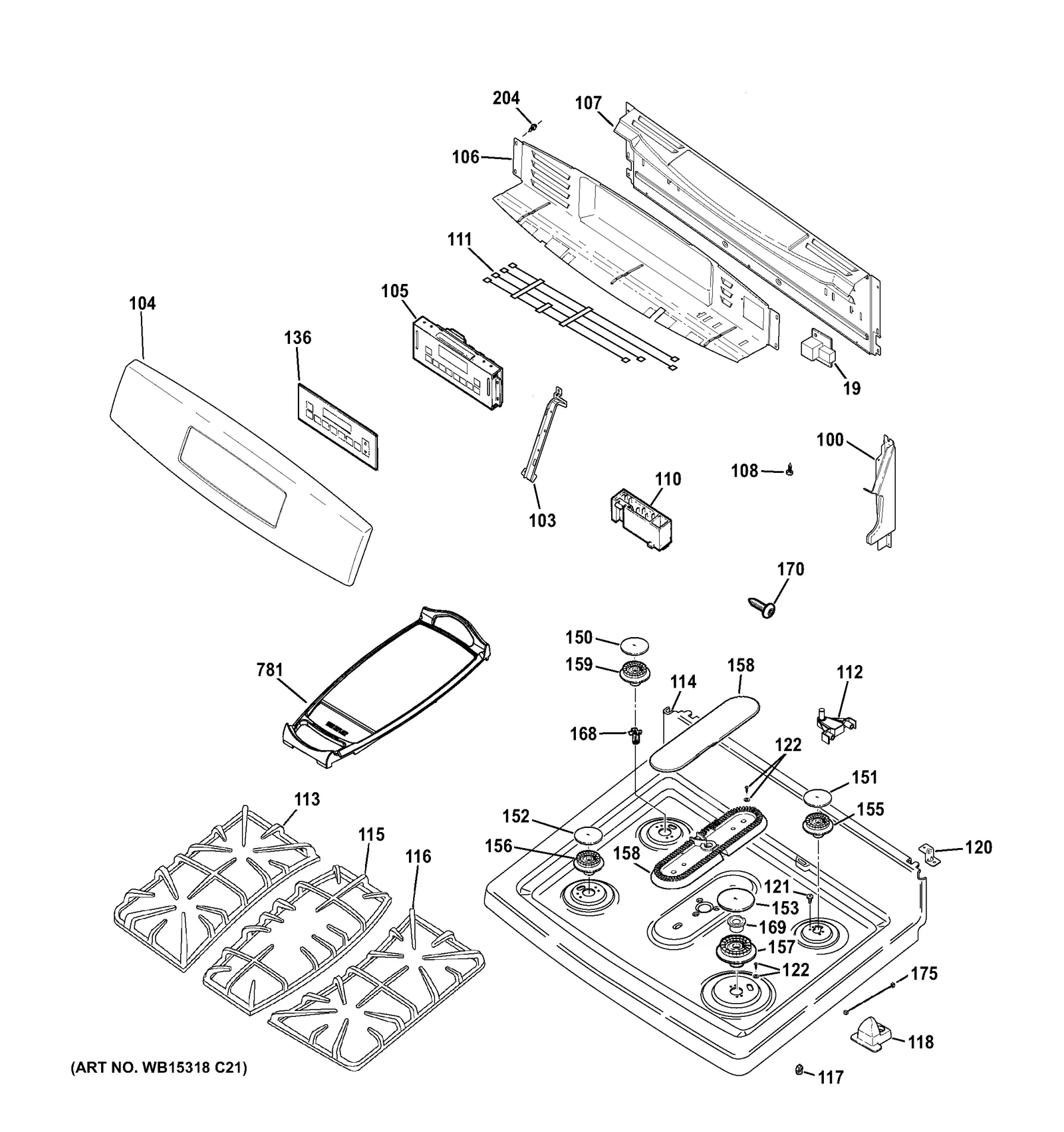 Top and Bracket Assembly