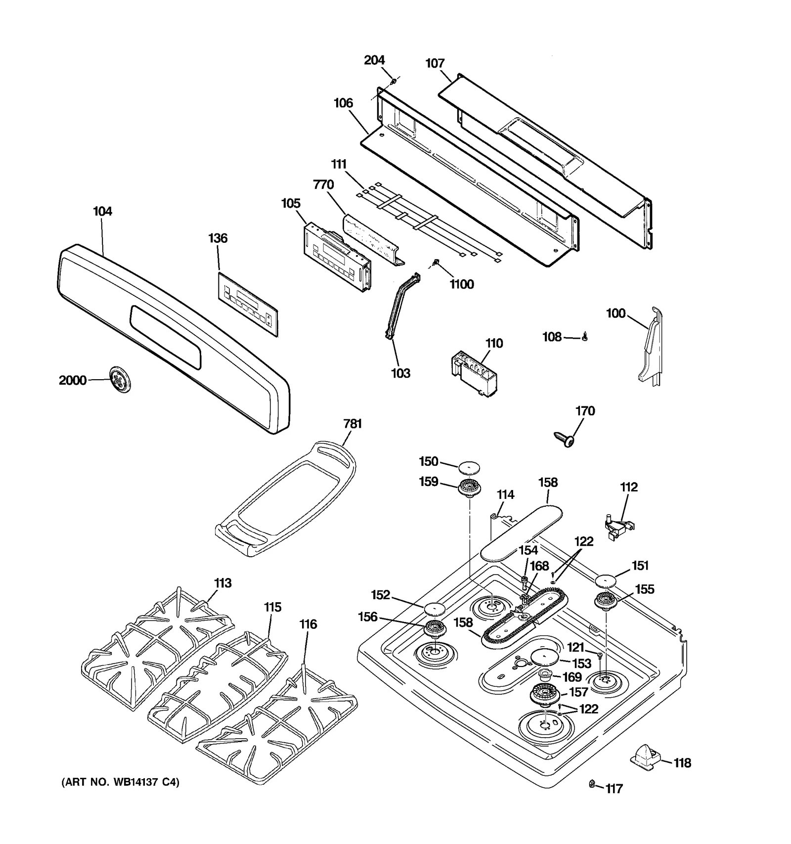 Top and Bracket Assembly