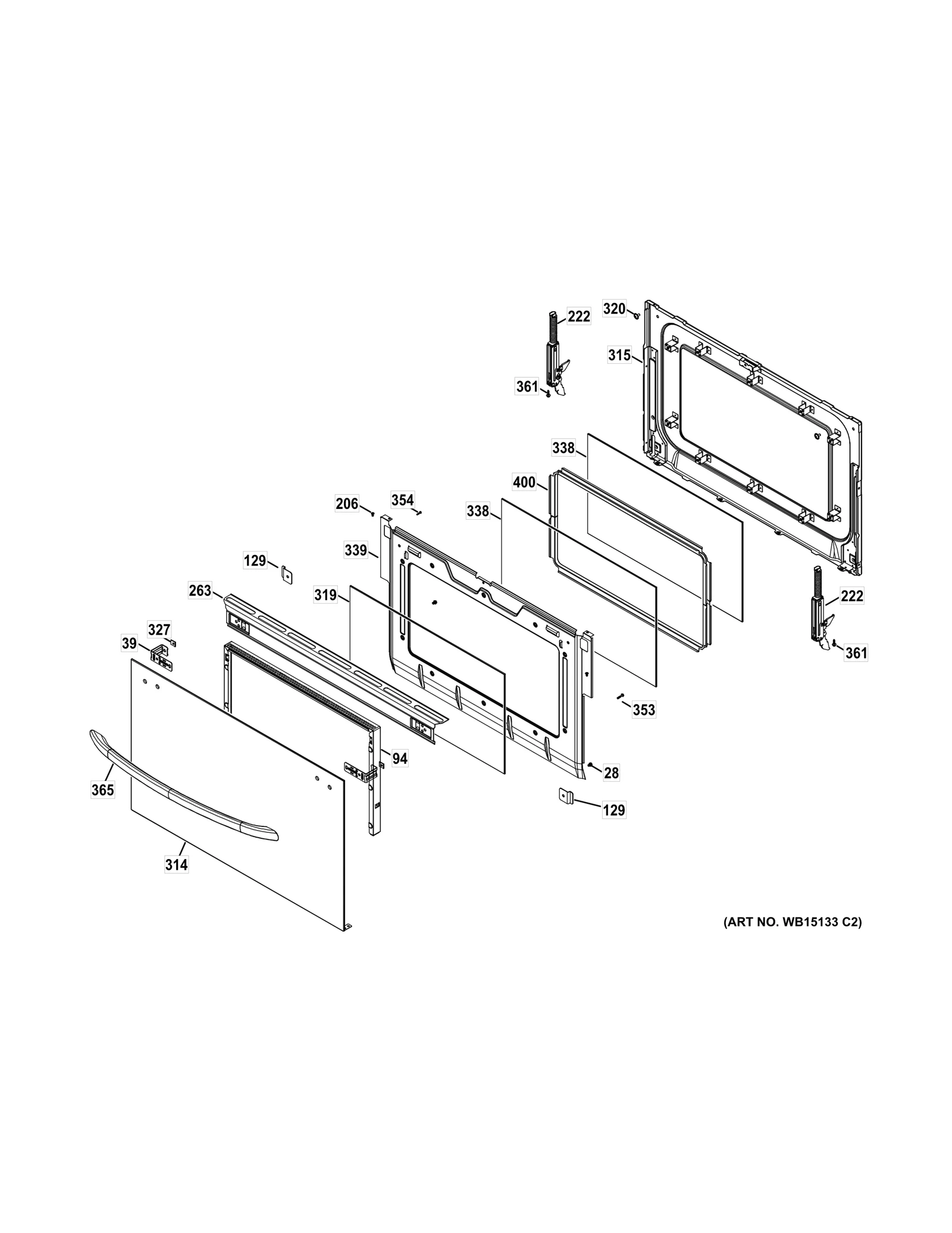 Glass Door Cover Assembly
