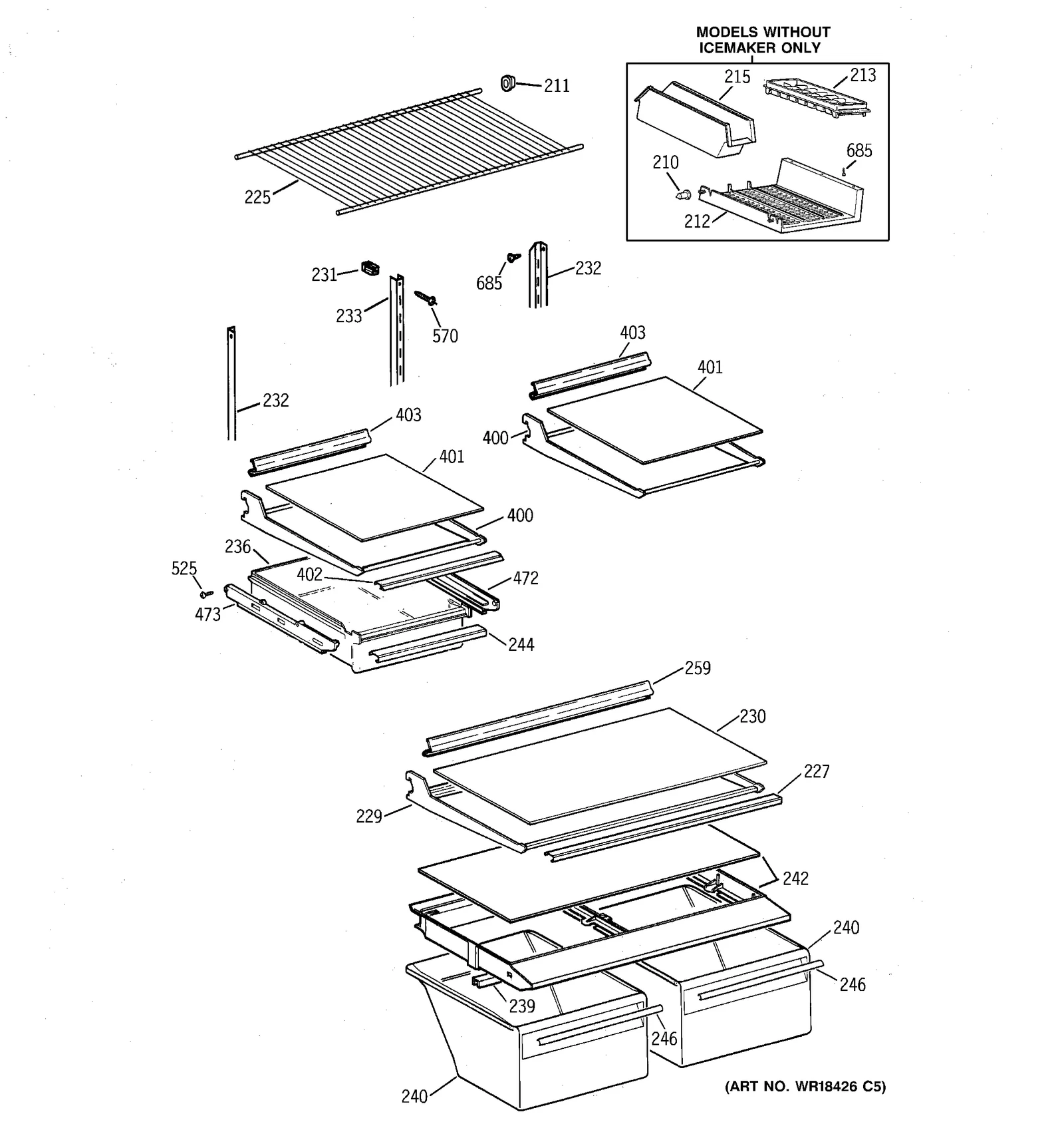Glass Shelf Cantilever