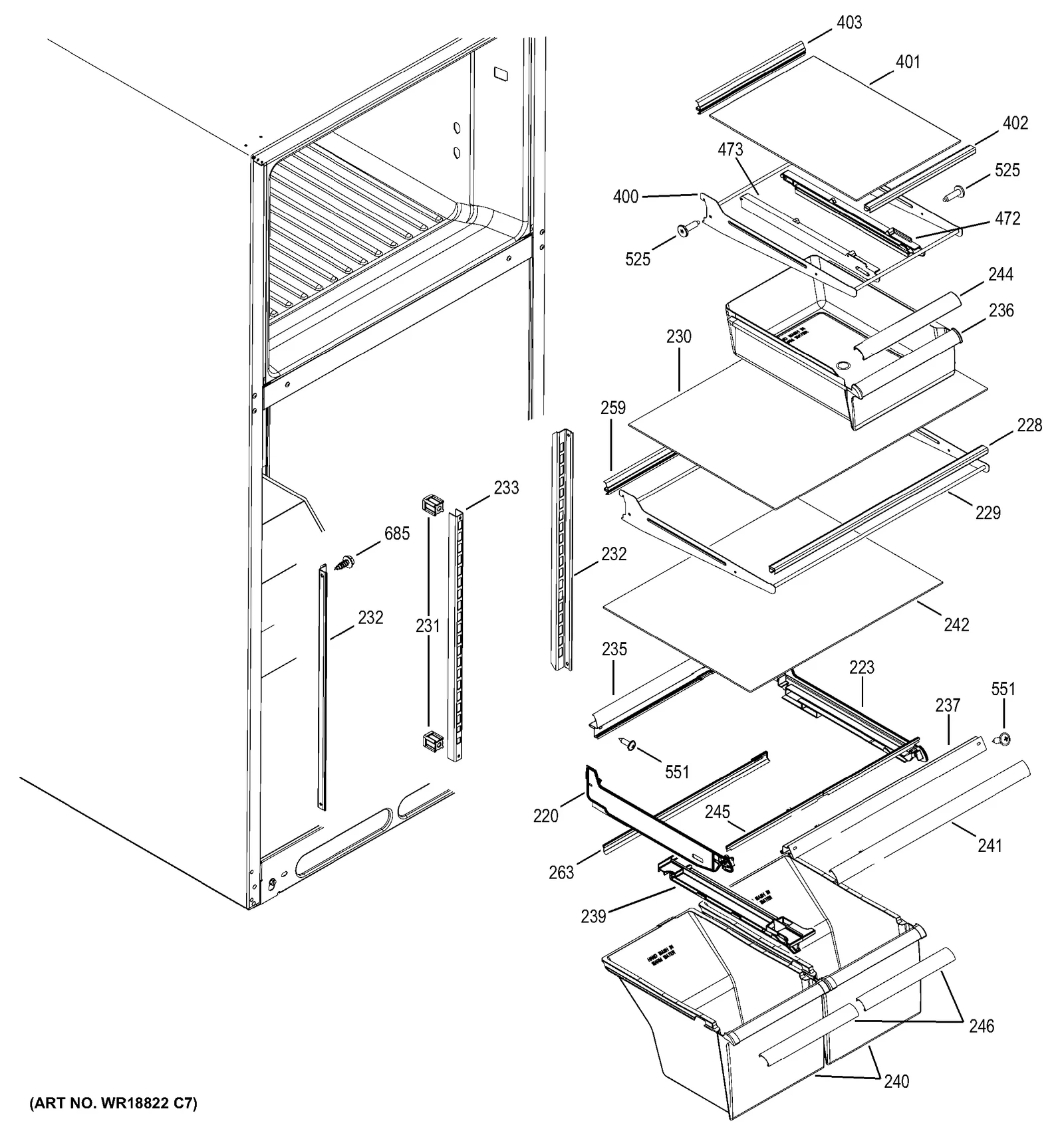 Half HTP Cantilever Shelf