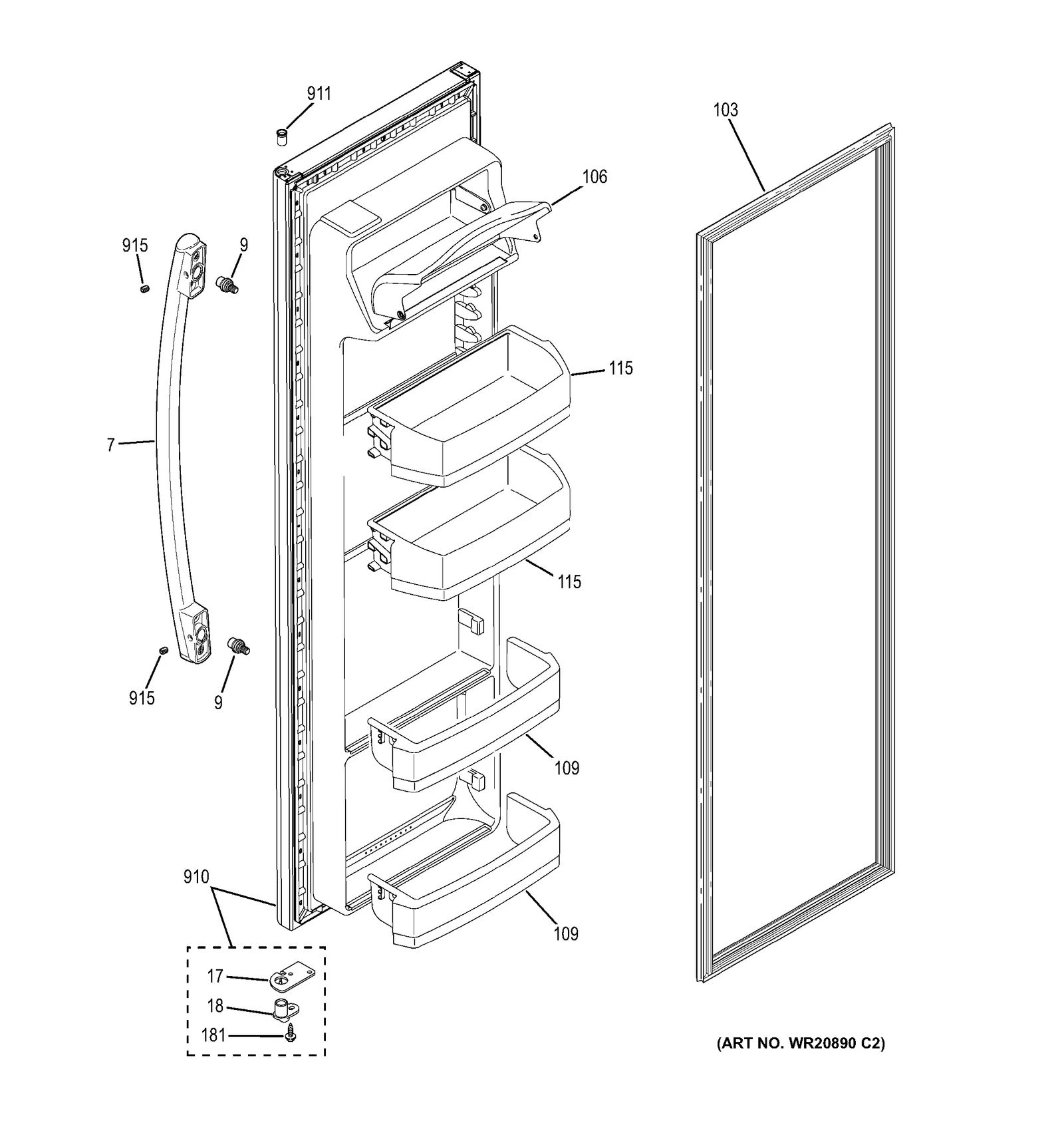 Stainless Steel Door Foam Assembly