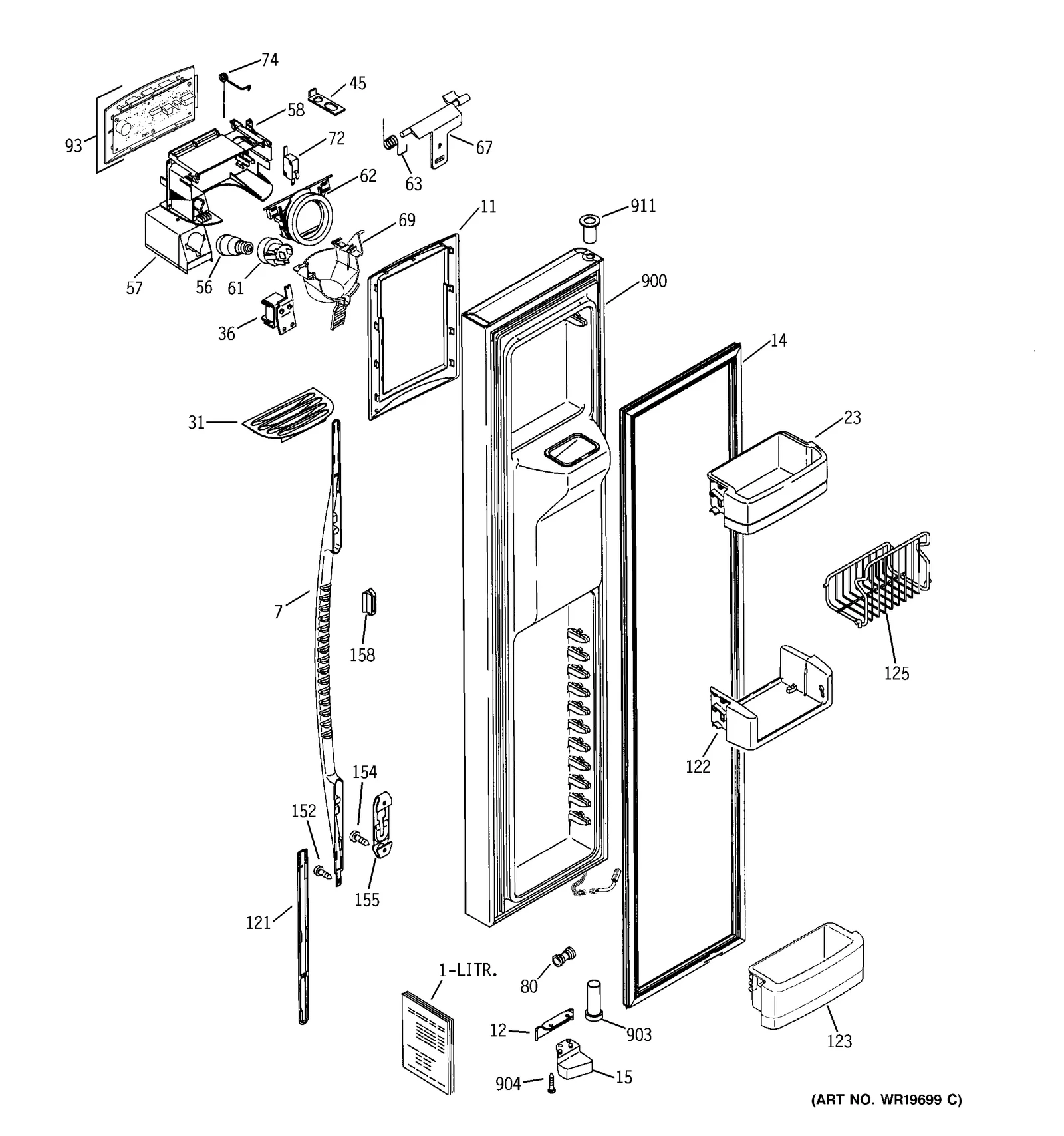 Lower Trim Handle White
