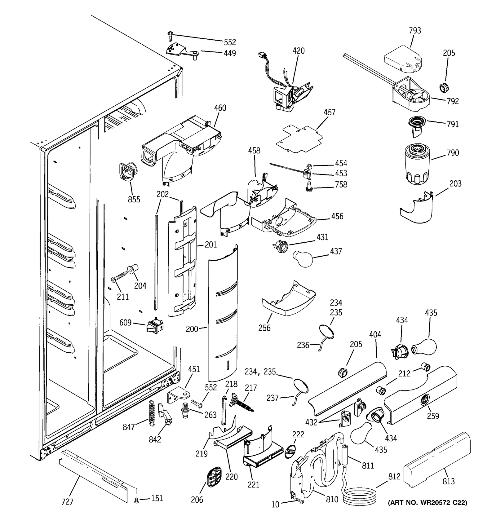 Top Hinge and Pin Assembly