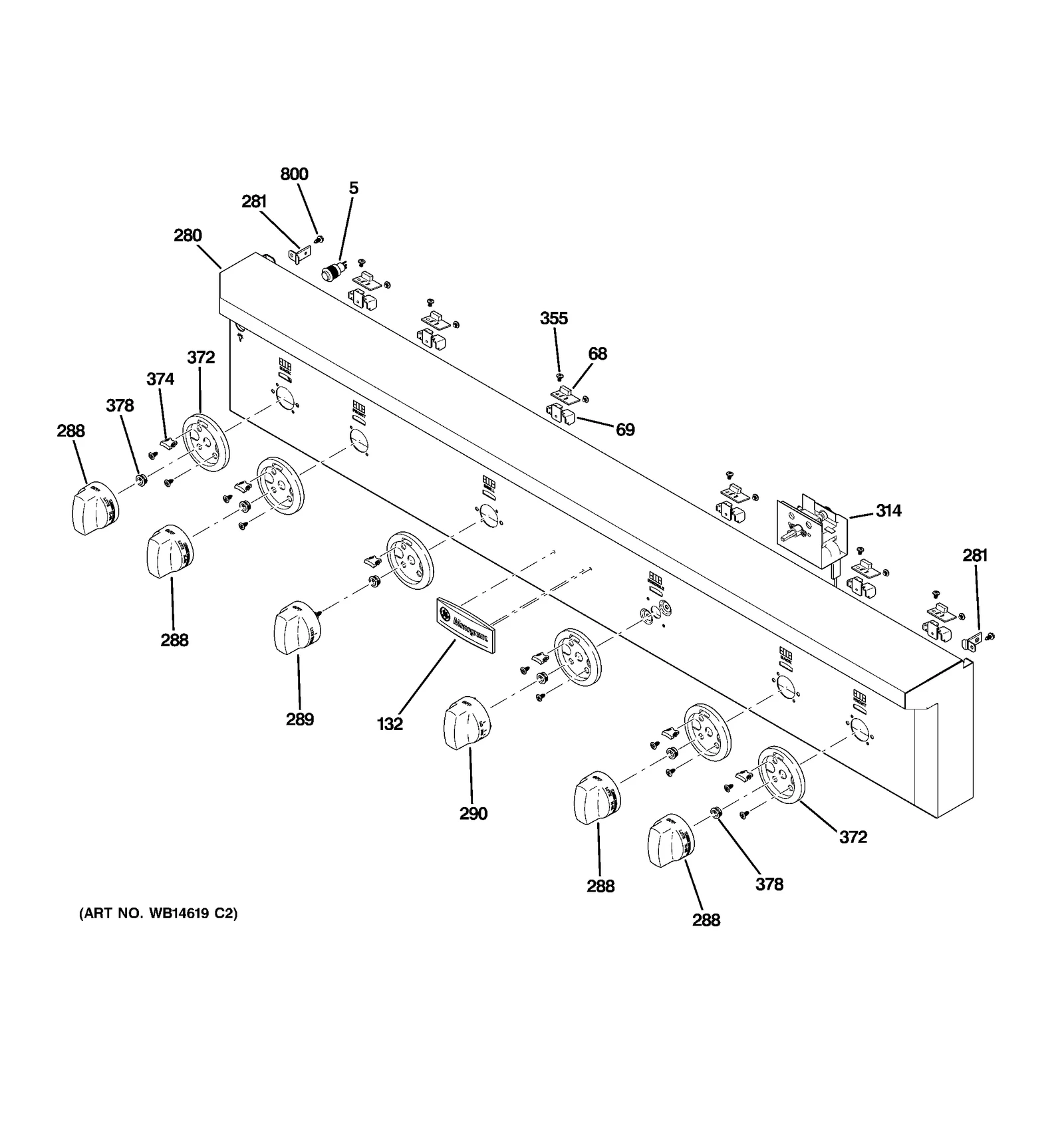 Control Panel and Rail Assembly