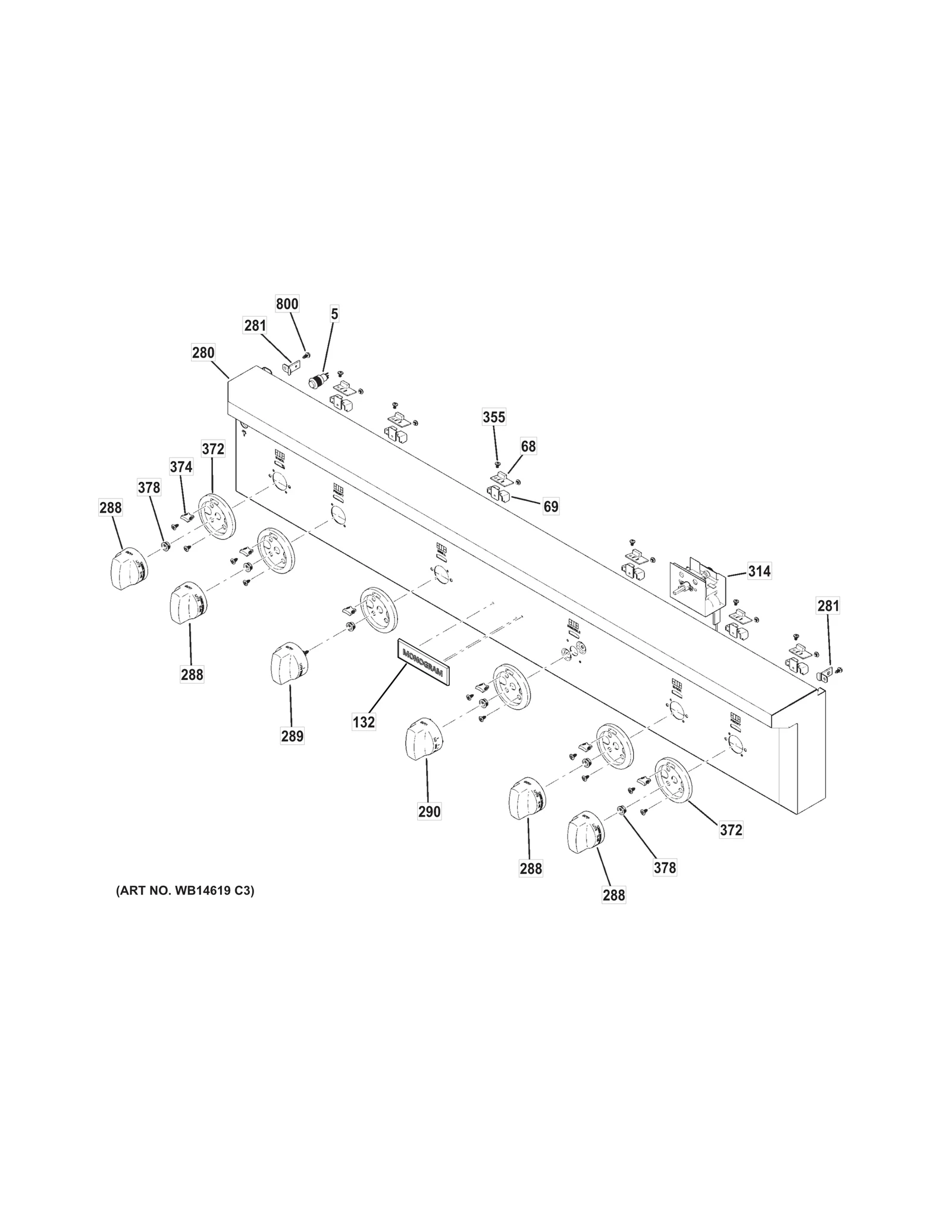 Control Panel and Rail Assembly