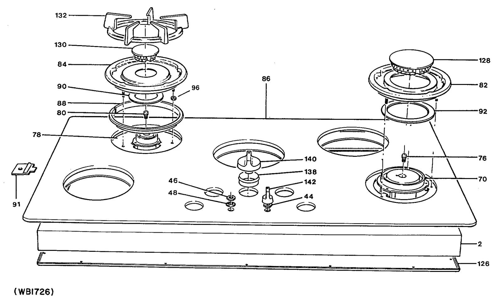 Cooktop-White Glass