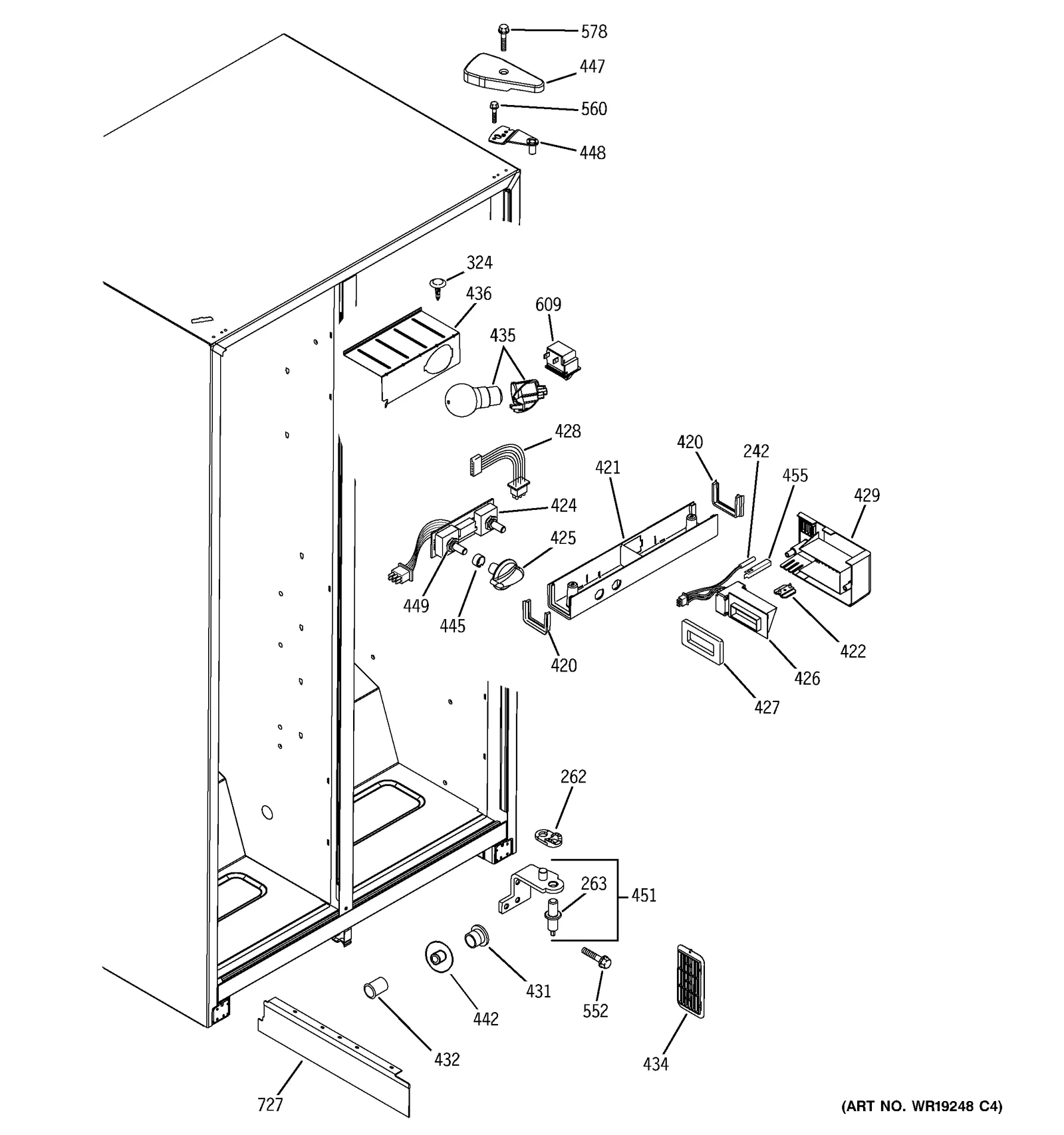 Top Hinge and Pin Assembly