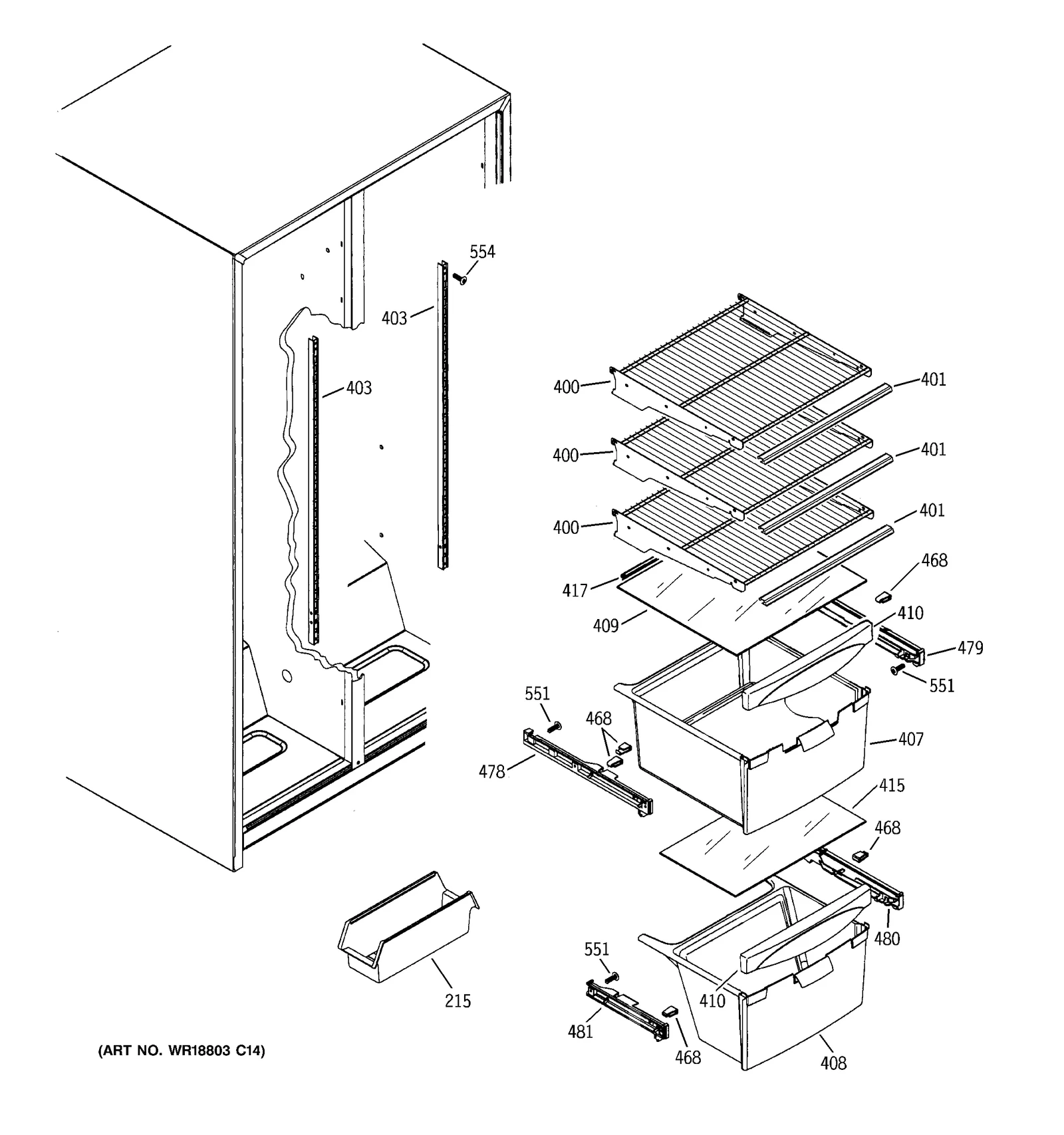 Cantilever Wire Shelf