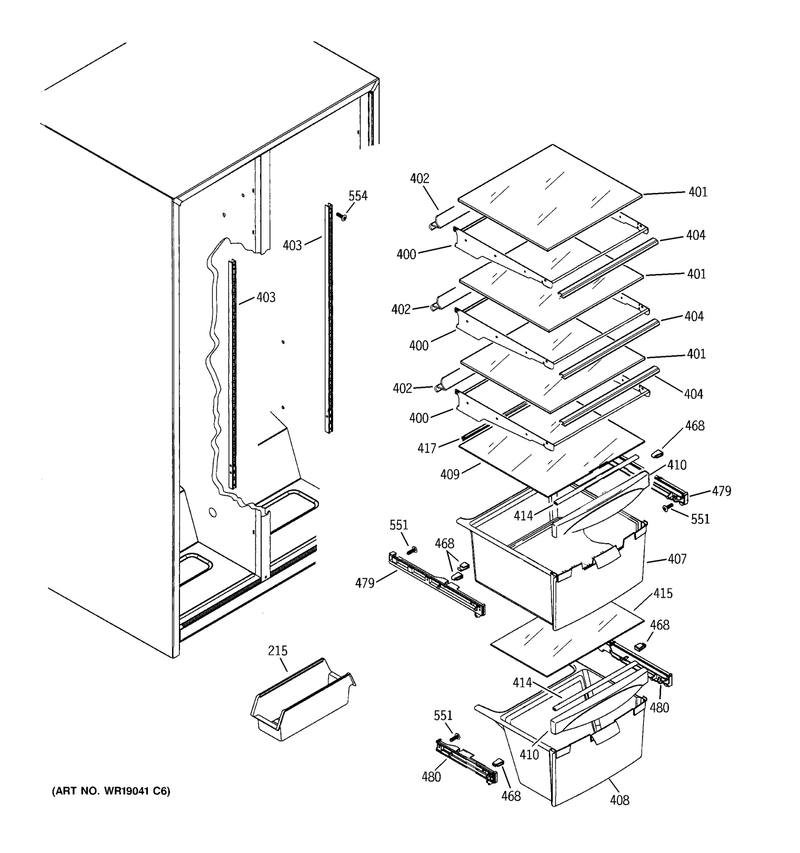 Glass Shelf Cantilever