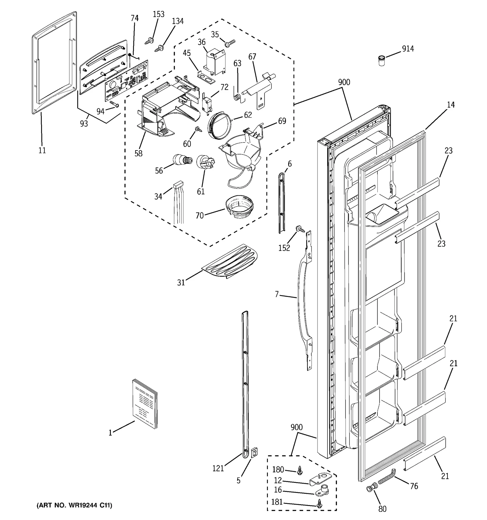 FREEZER DOOR