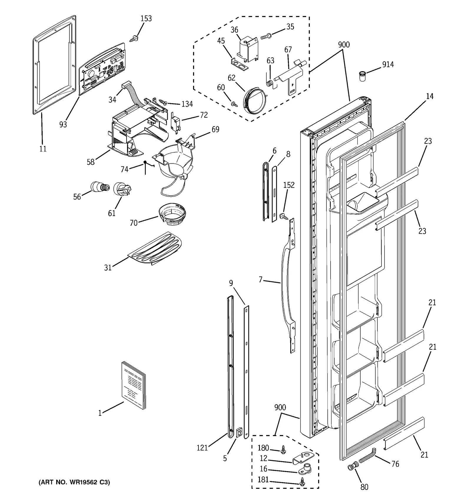 FREEZER DOOR
