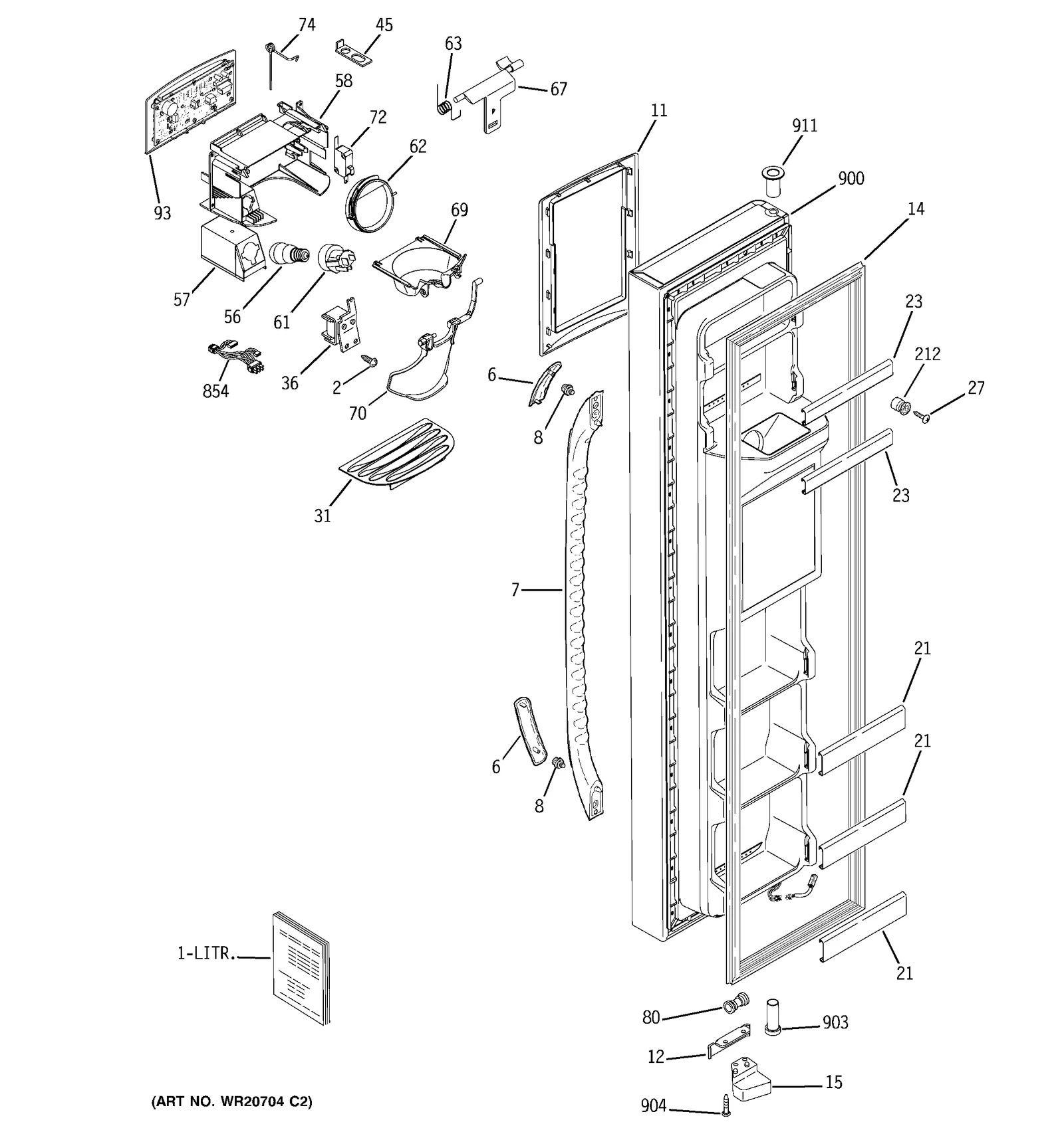 FREEZER DOOR