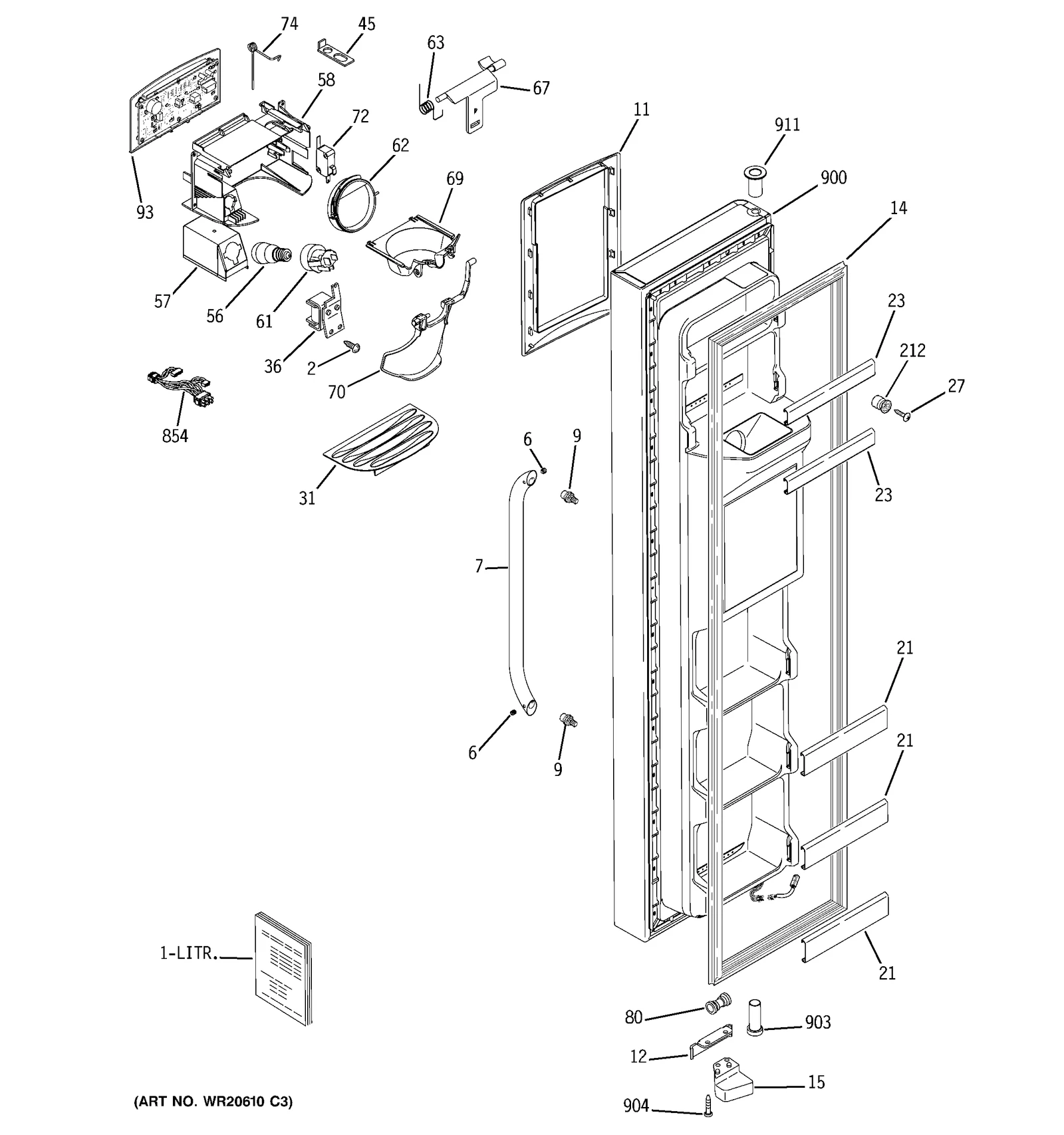 FREEZER DOOR
