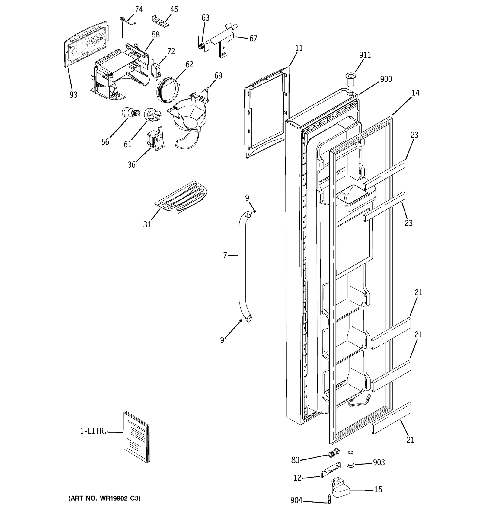 FREEZER DOOR