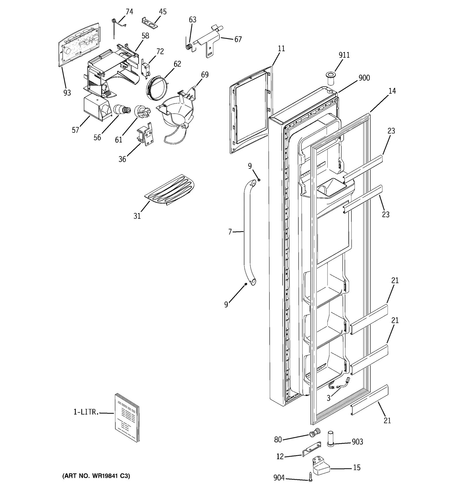 FREEZER DOOR