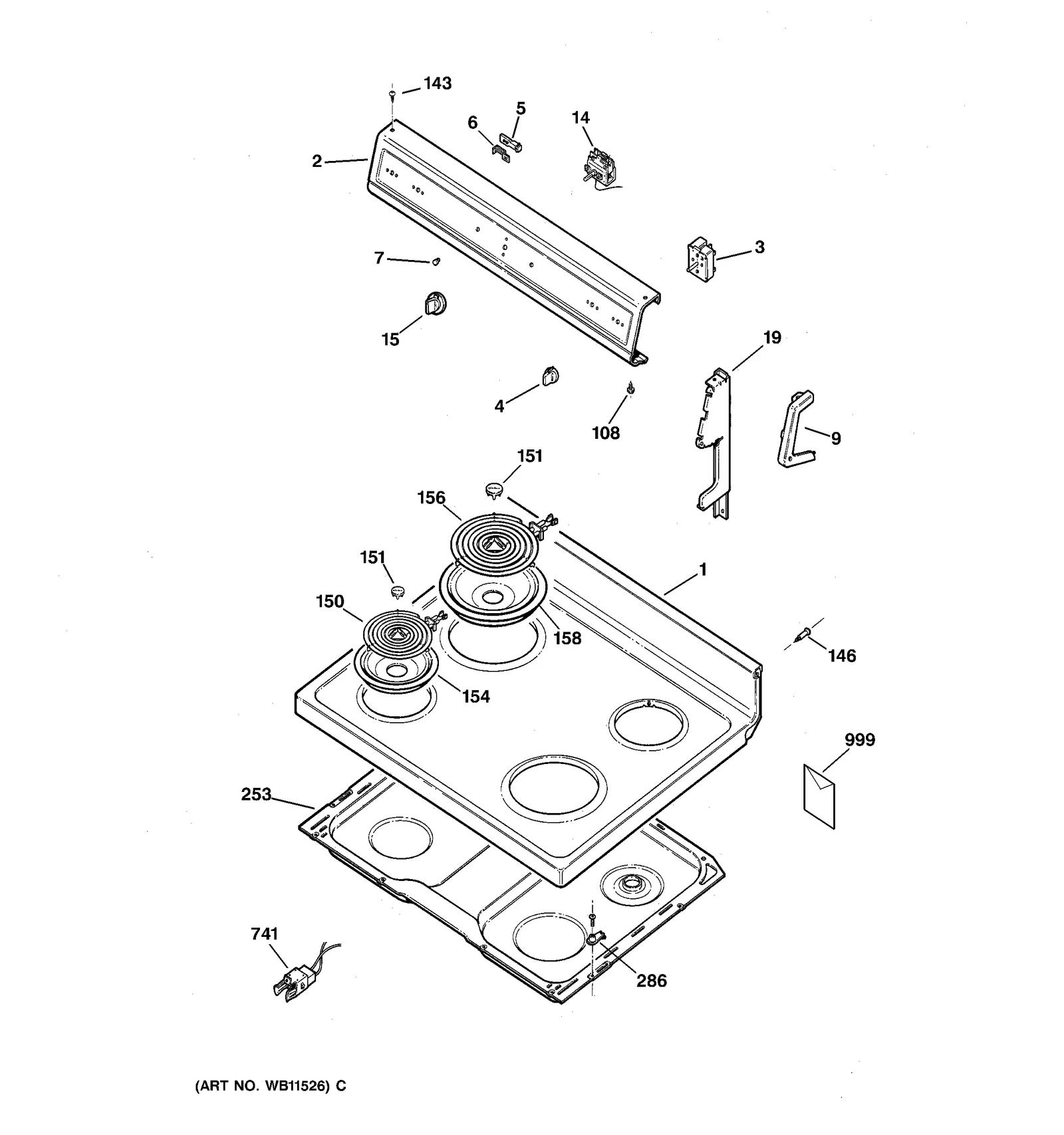 CONTROL PANEL & COOKTOP