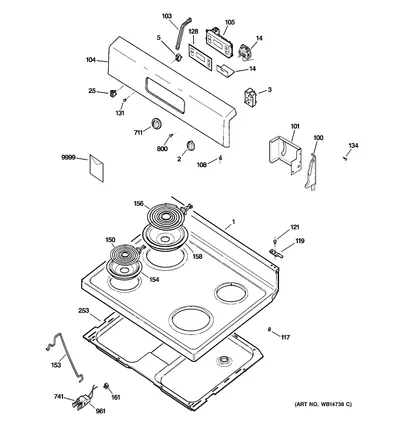 CONTROL PANEL & COOKTOP