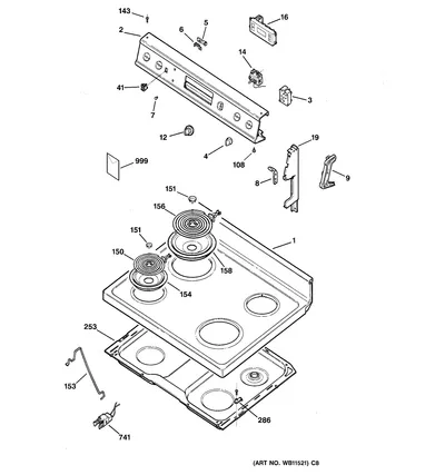 CONTROL PANEL & COOKTOP