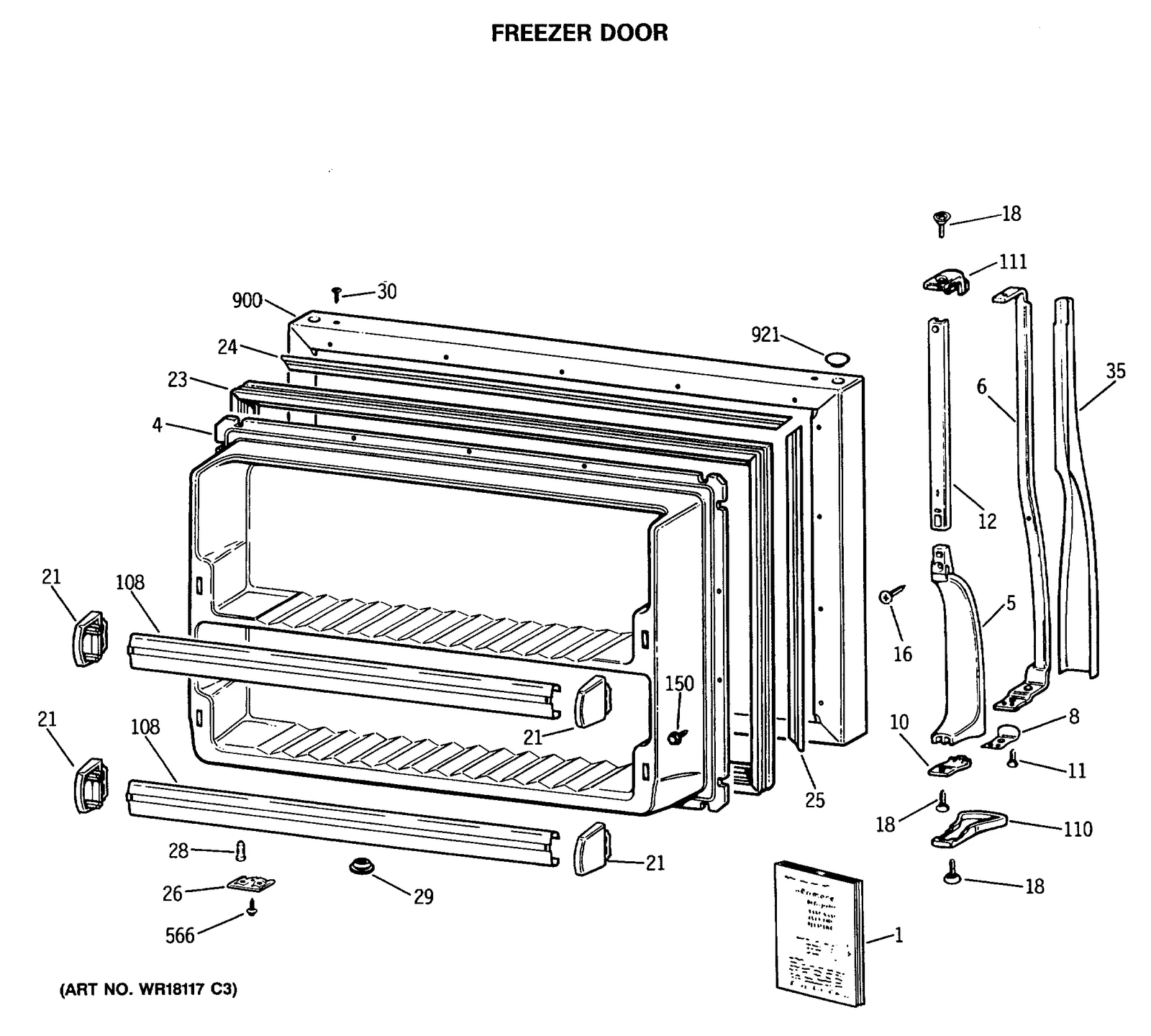 FREEZER DOOR