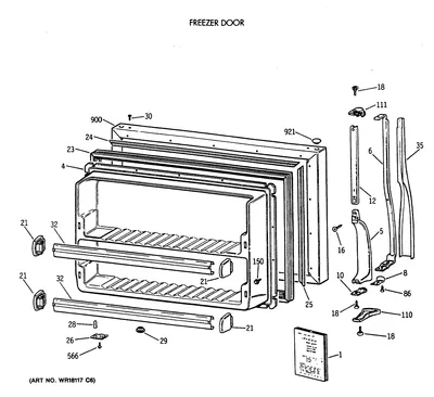FREEZER DOOR
