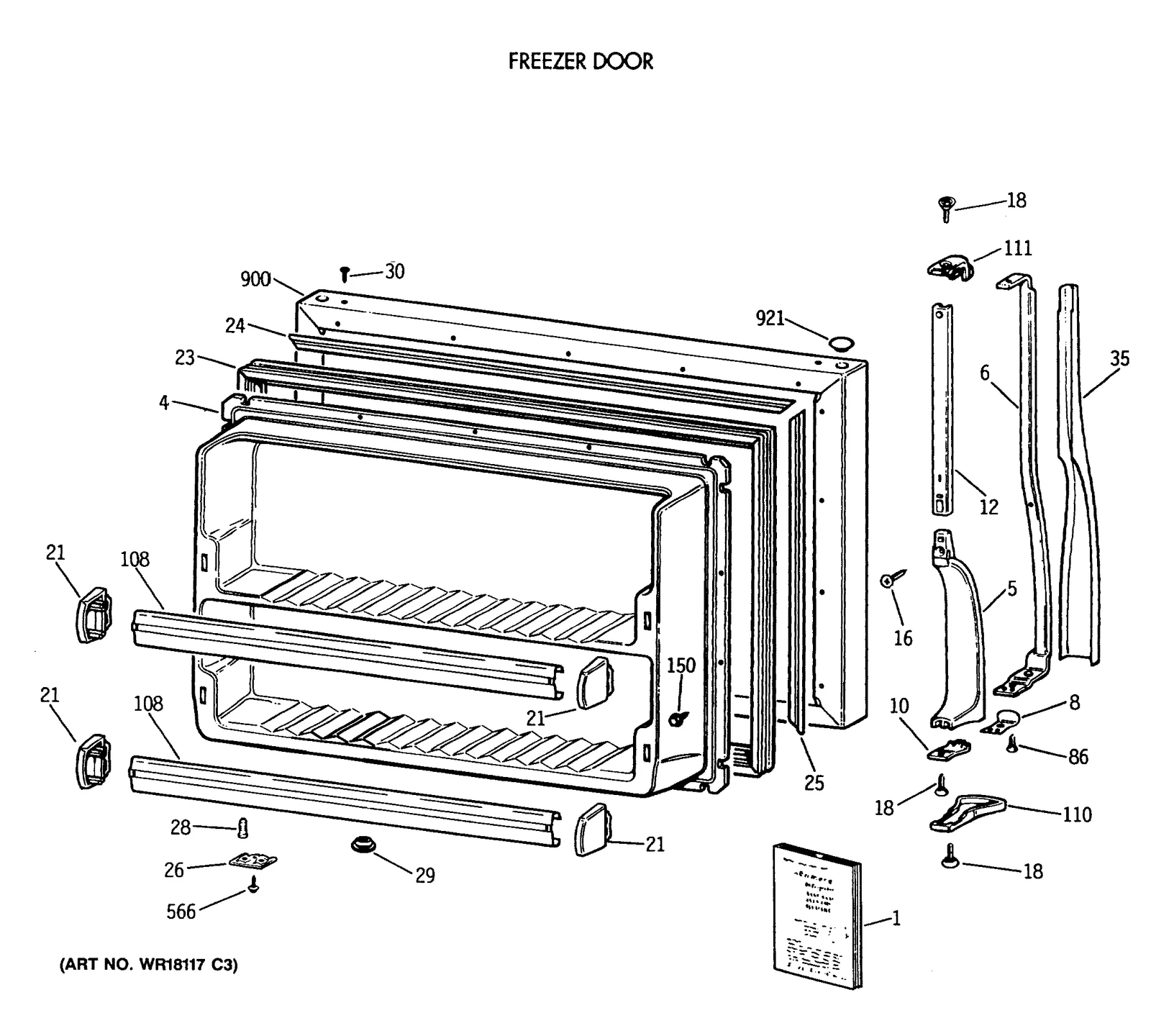 FREEZER DOOR