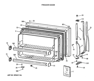 FREEZER DOOR