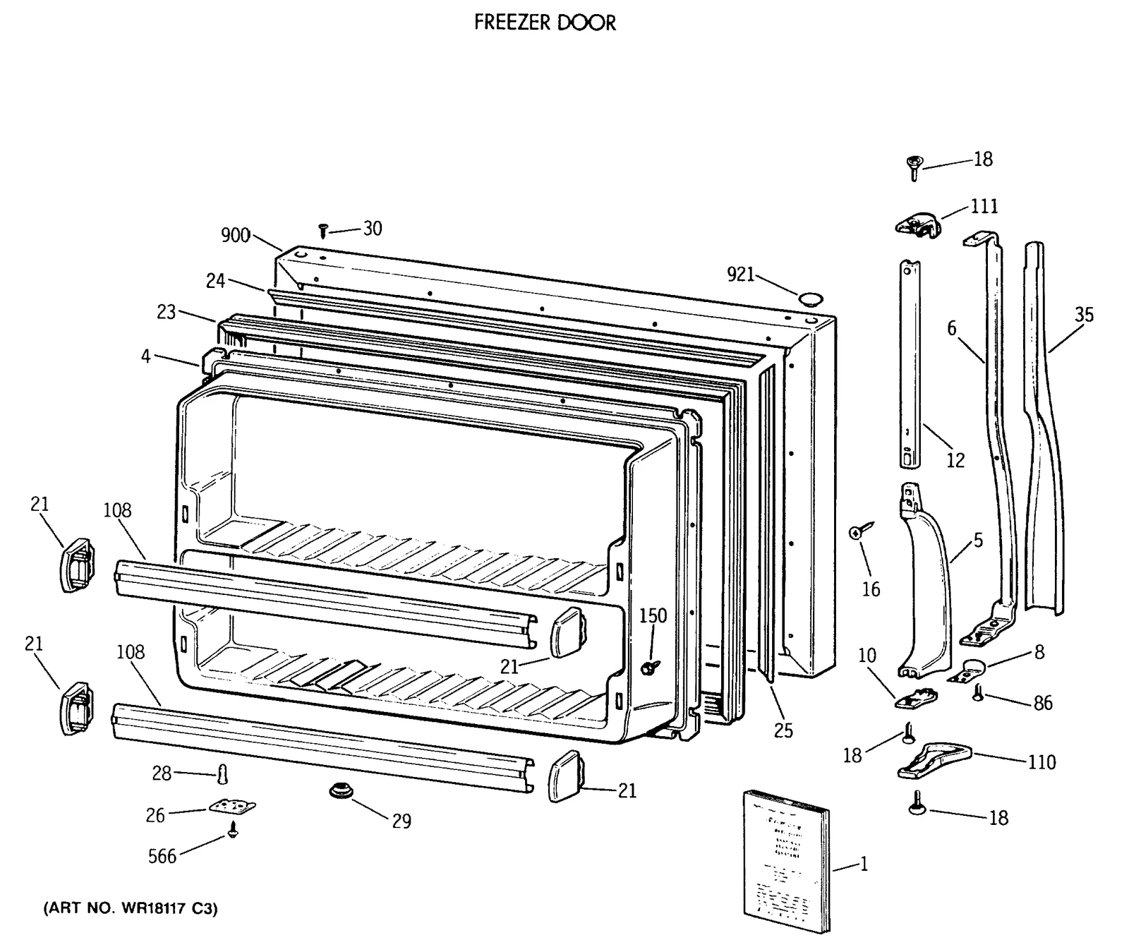 FREEZER DOOR