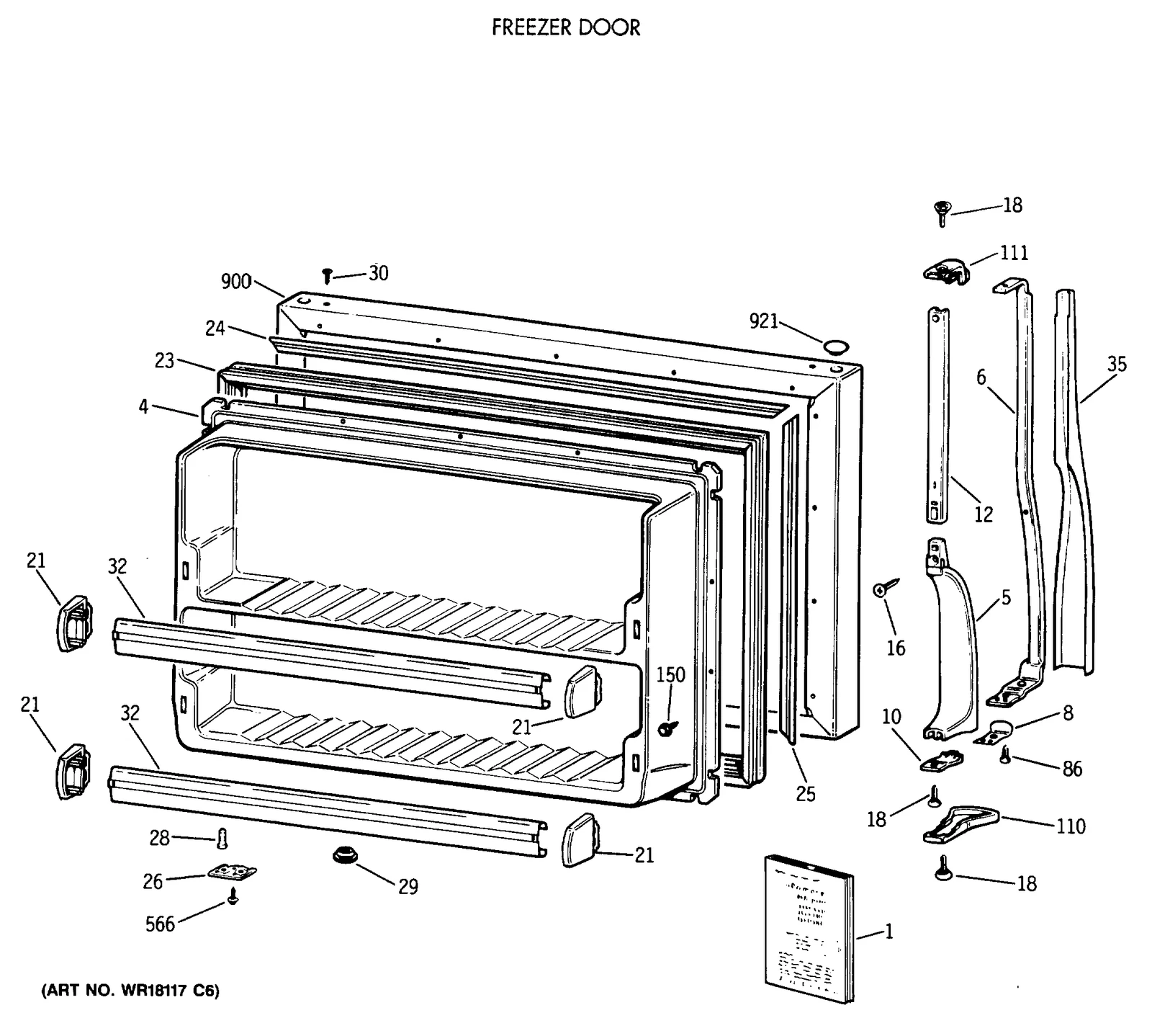 FREEZER DOOR
