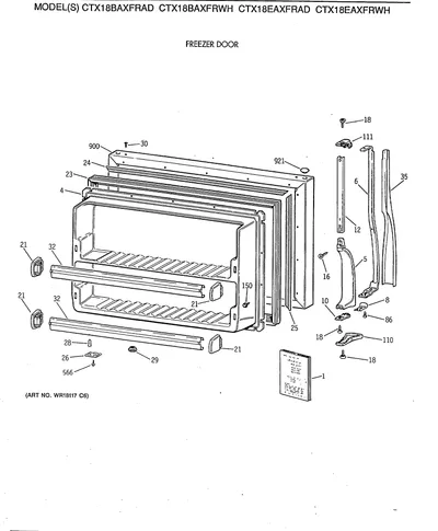 FREEZER DOOR