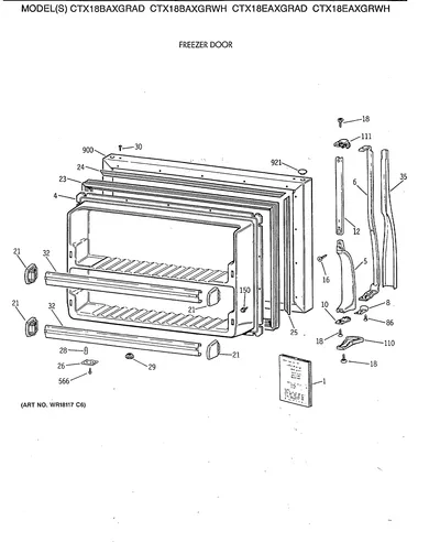 FREEZER DOOR