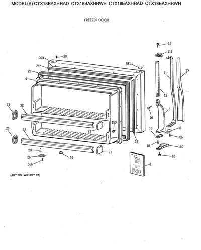 FREEZER DOOR