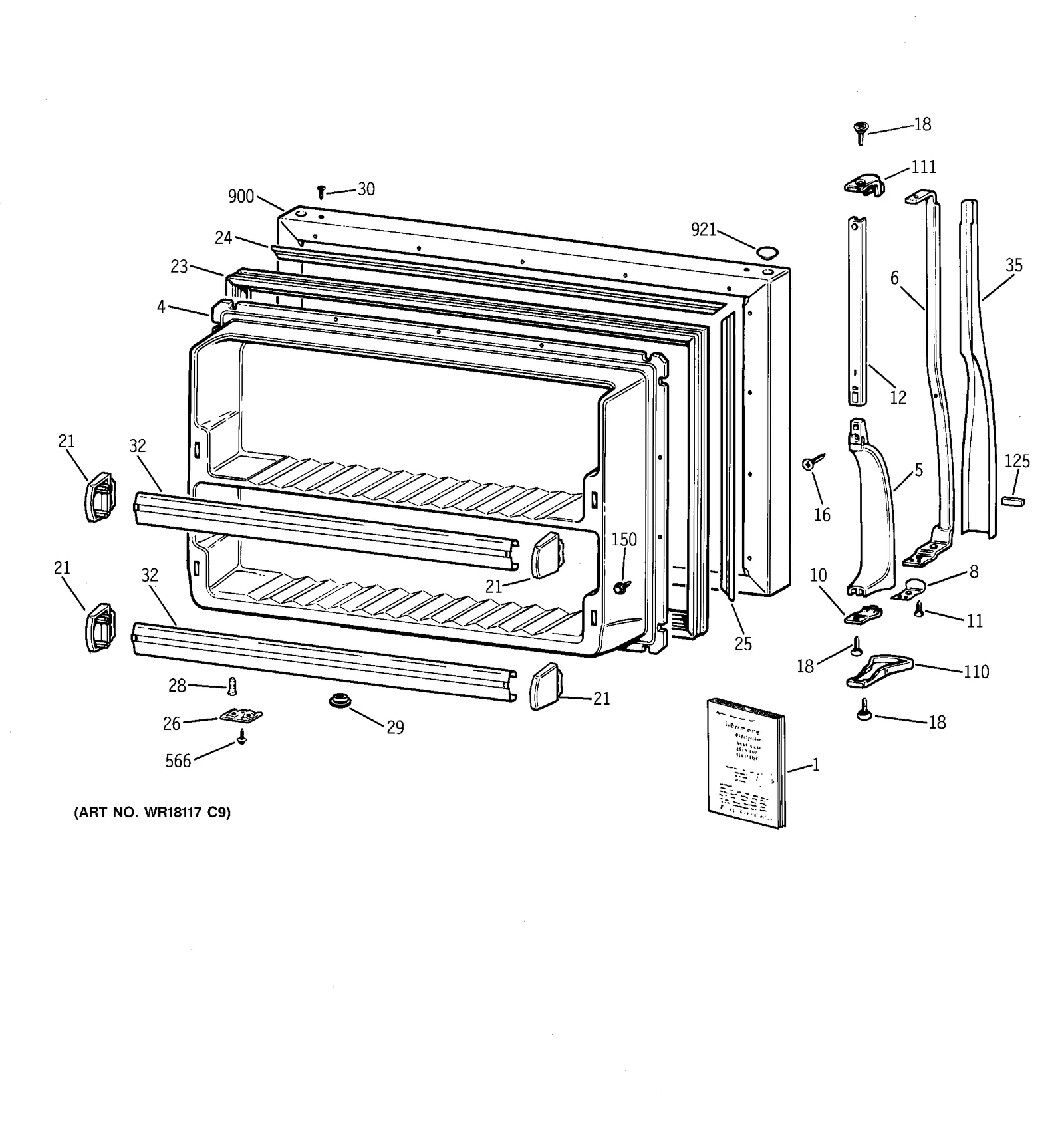 FREEZER DOOR