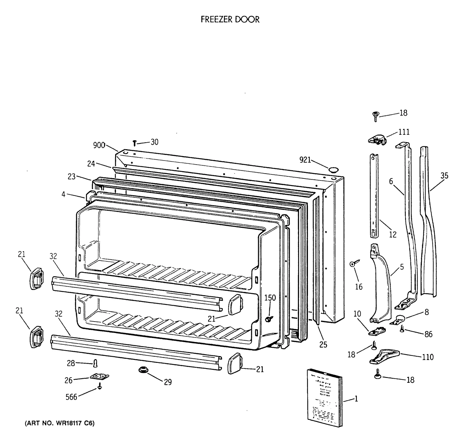 FREEZER DOOR