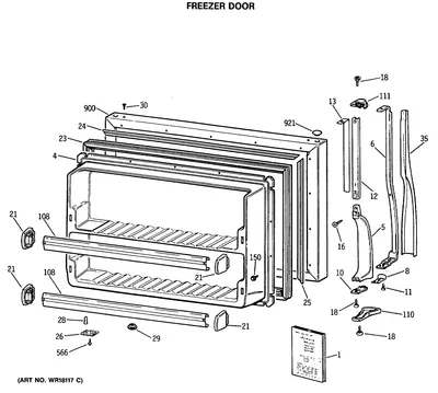 FREEZER DOOR