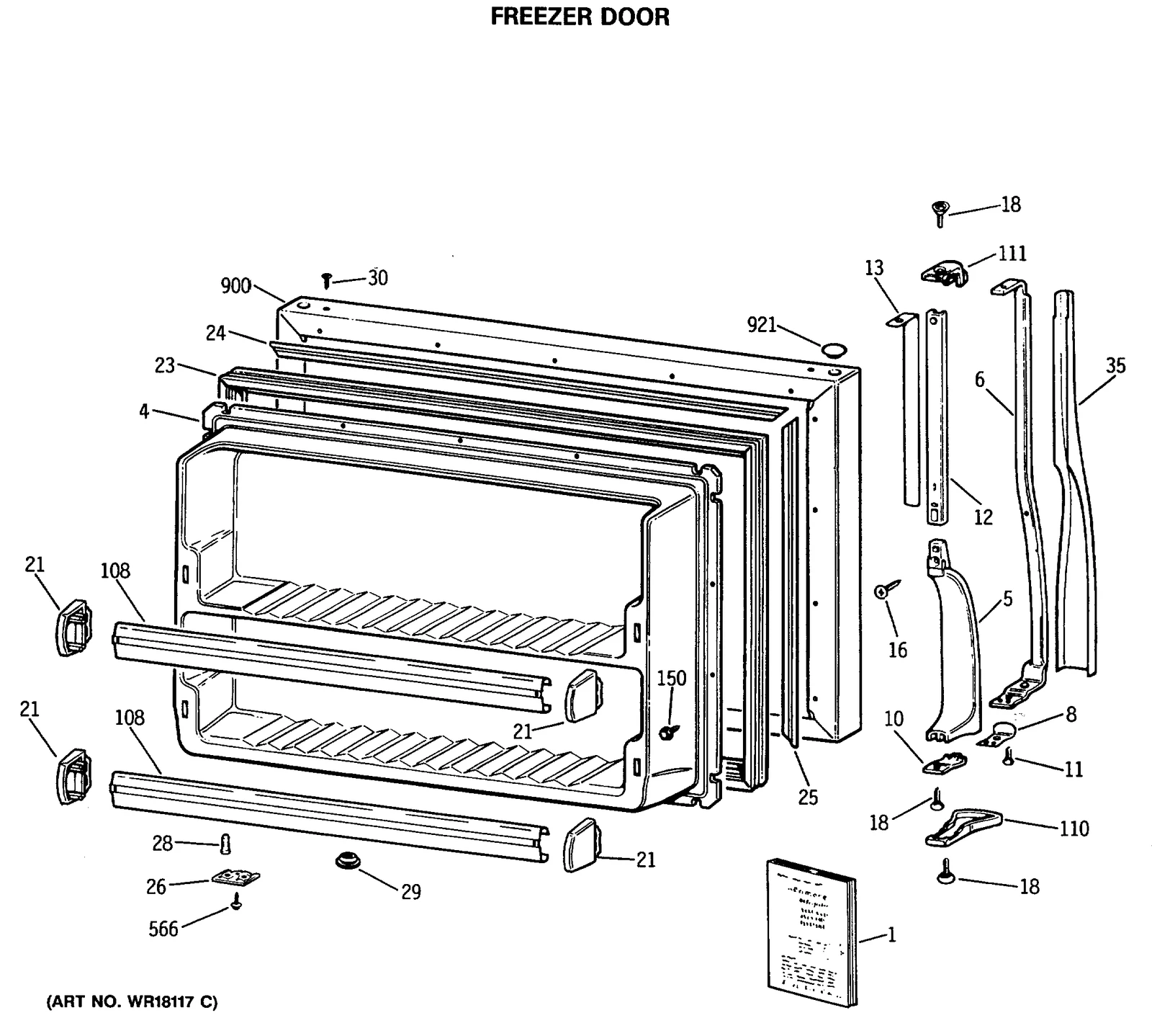 FREEZER DOOR