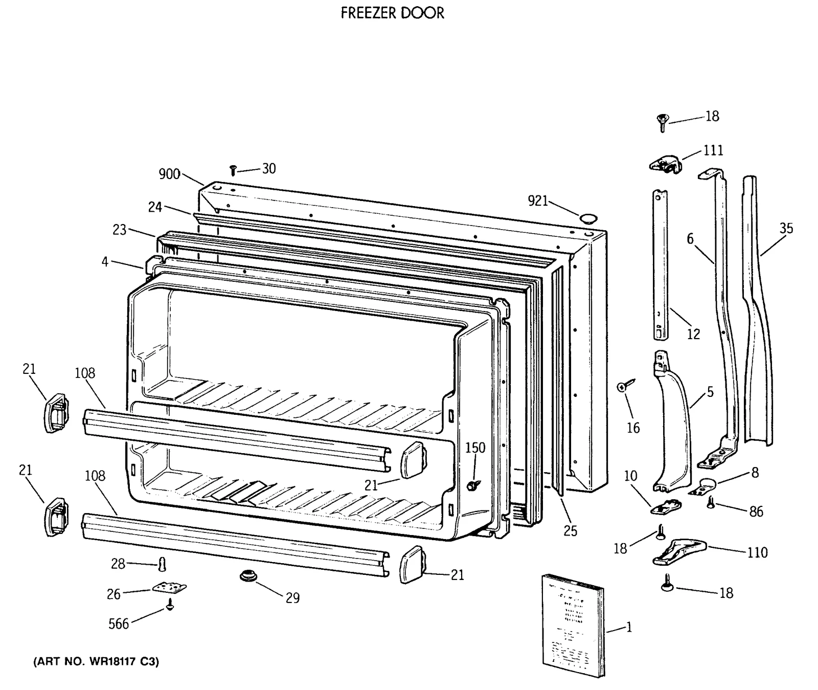 FREEZER DOOR