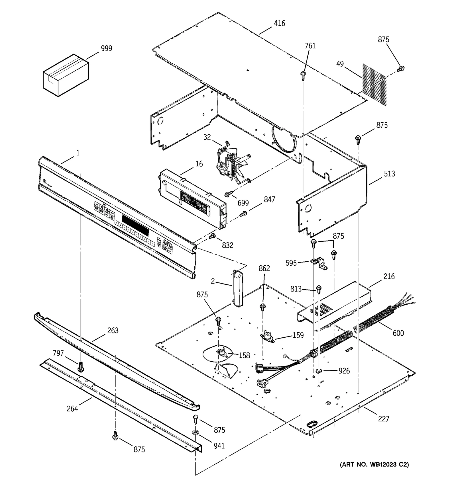 Control Panel Assembly (Mon-Black)
