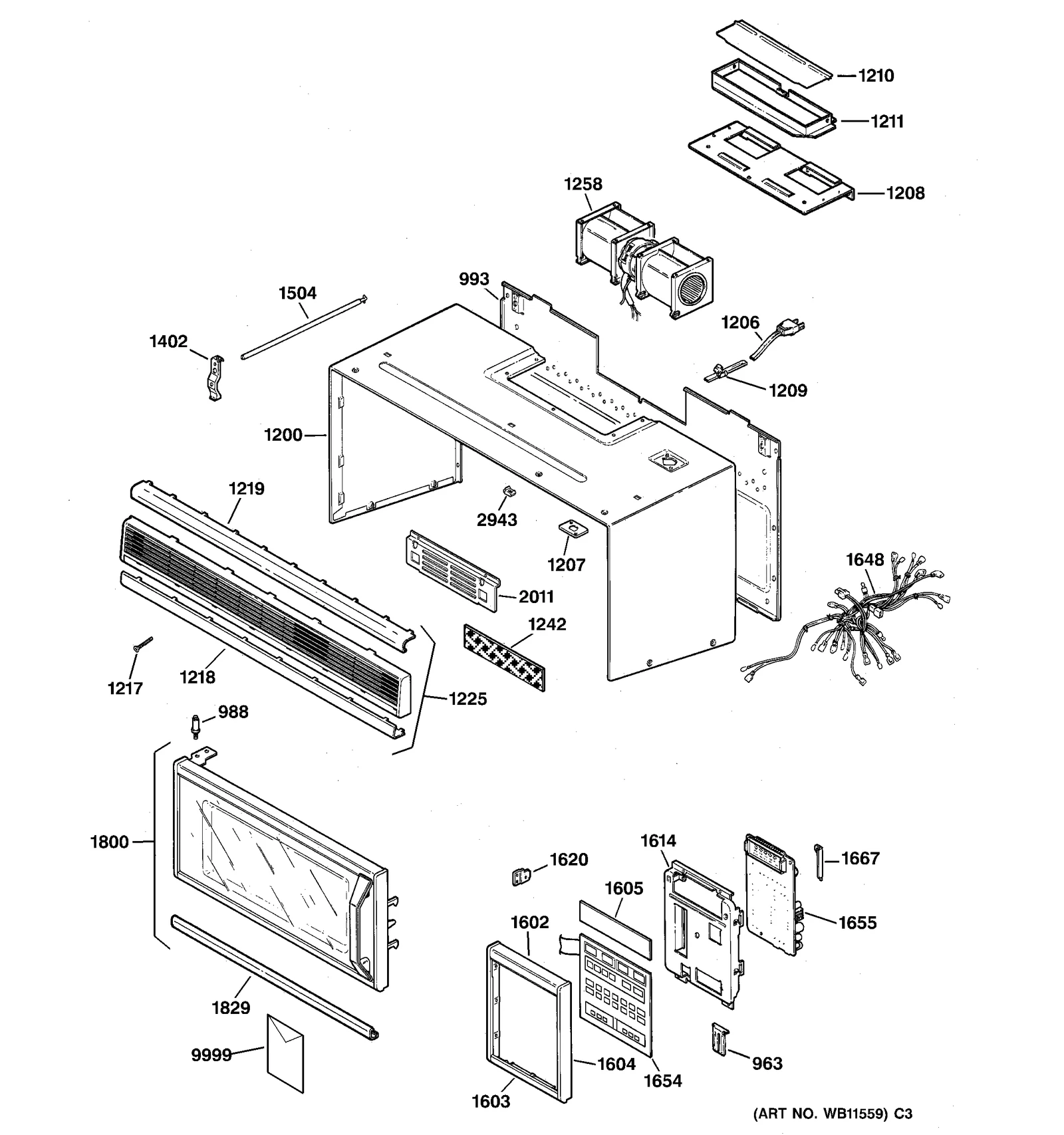 CONTROL PANEL , DOOR & CASE
