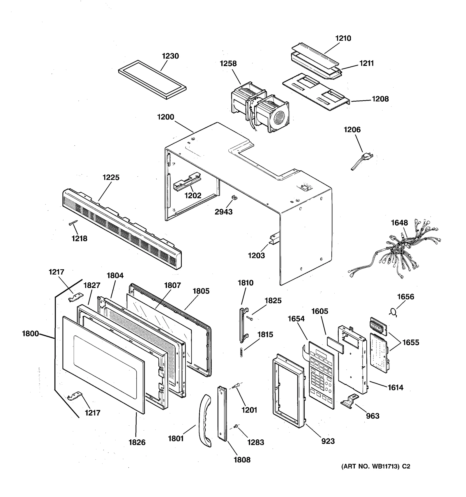DOOR, CONTROL, GRILL & CASE