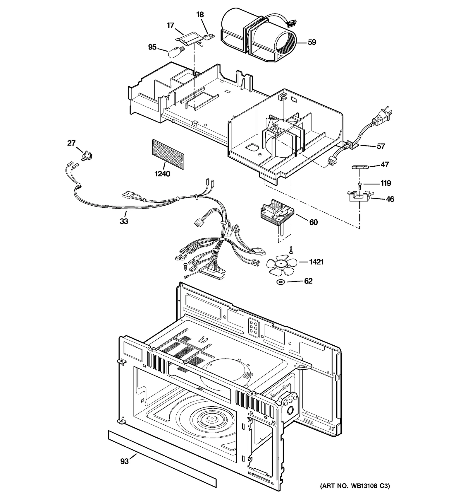 Fan Motor and Blade Assembly